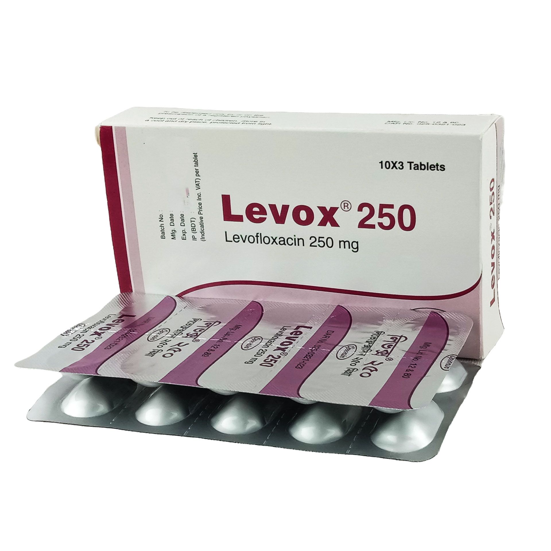 Levox 250mg Tablet