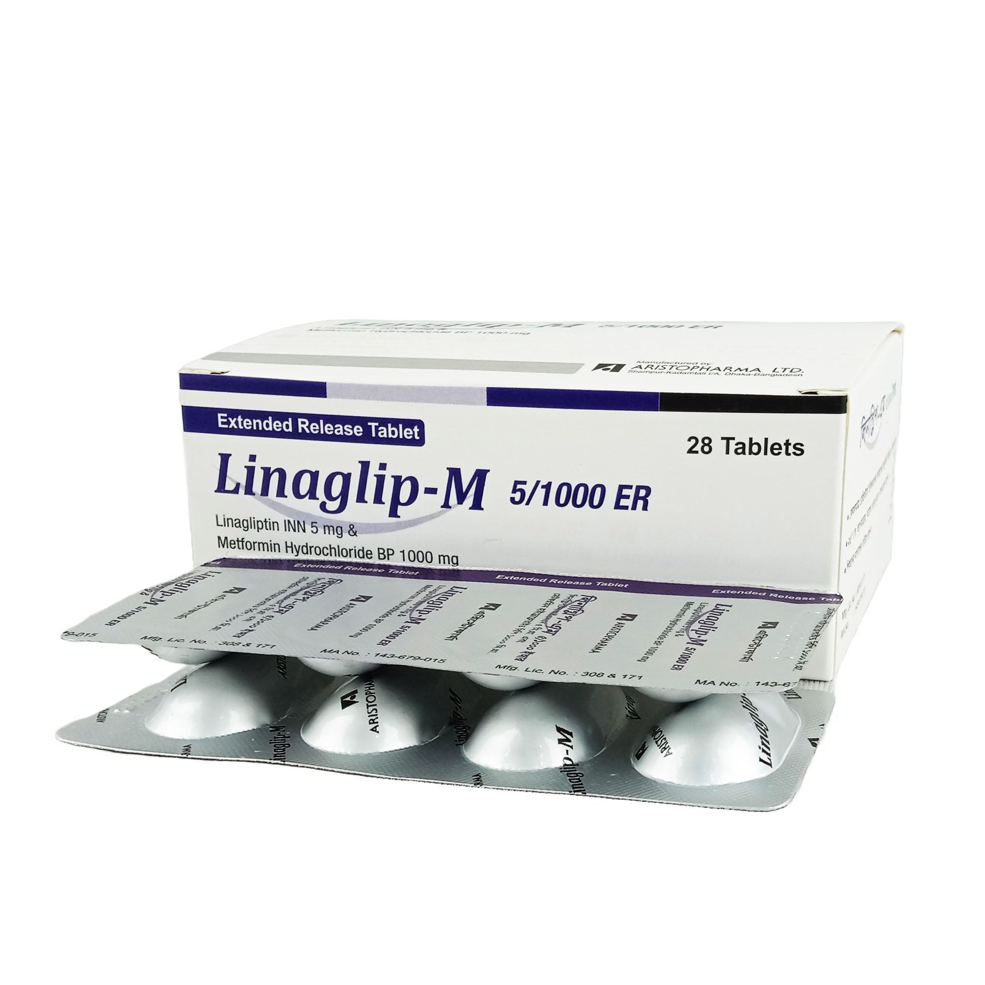 Linaglip M 1000 ER 5mg+1000mg Tablet