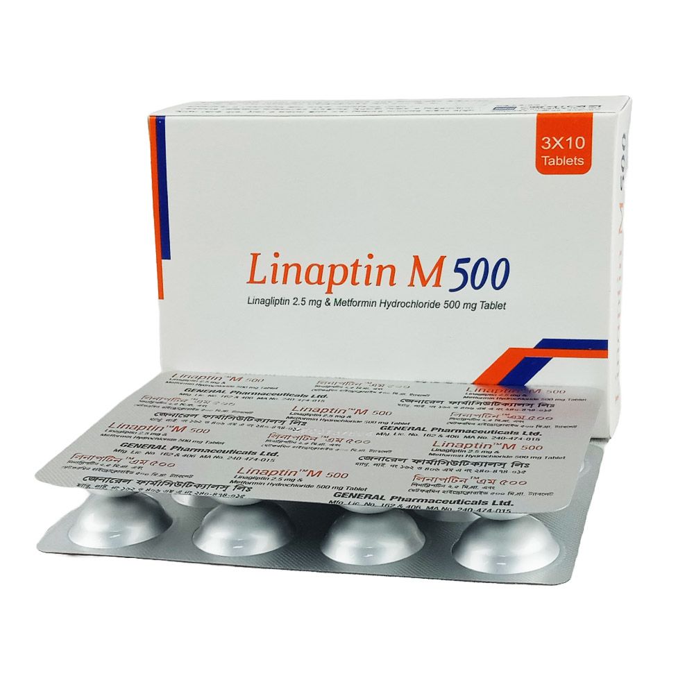 Linaptin M 500 2.5mg+500mg Tablet