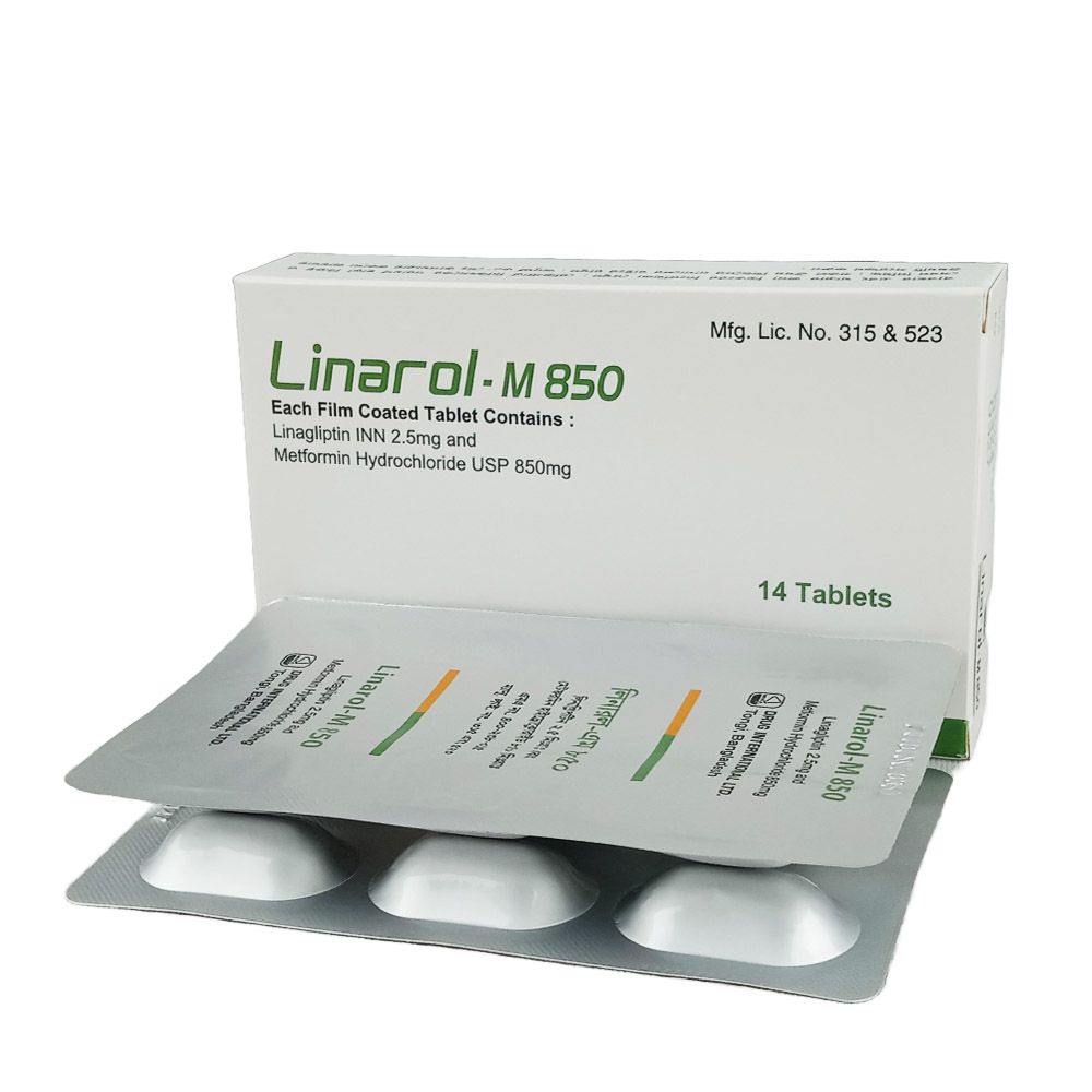 Linarol-M 850 2.5mg+850mg Tablet