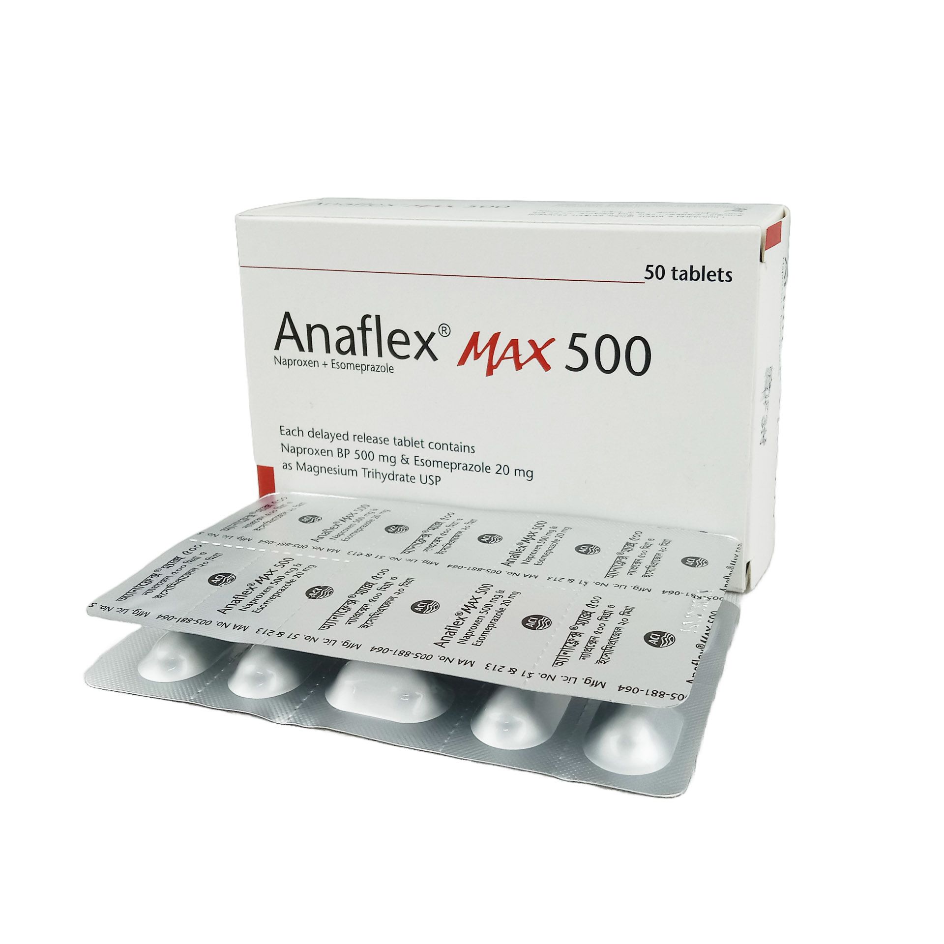 Anaflex Max 500mg+20mg Tablet