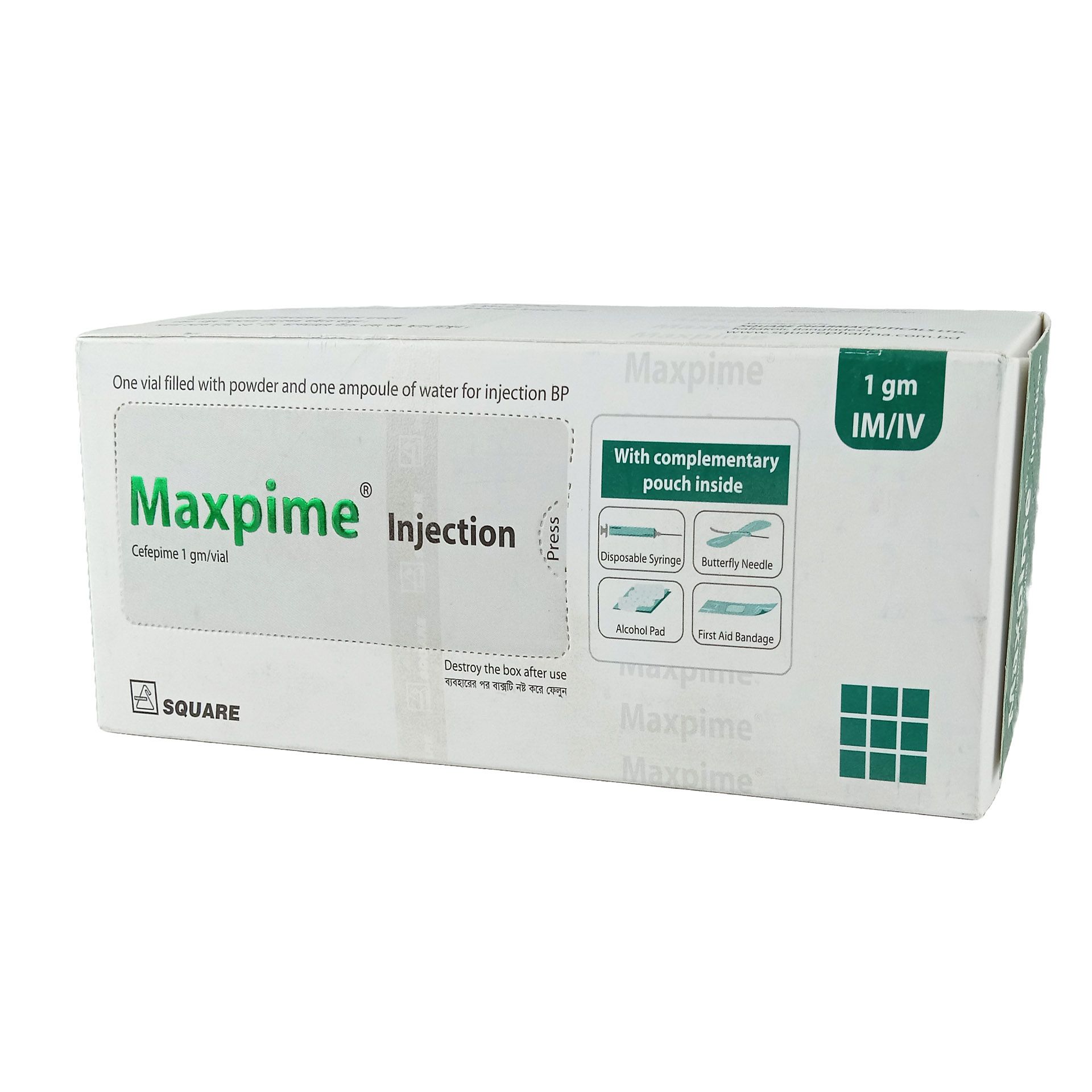 Maxpime IV/IM 1gm/vial Injection