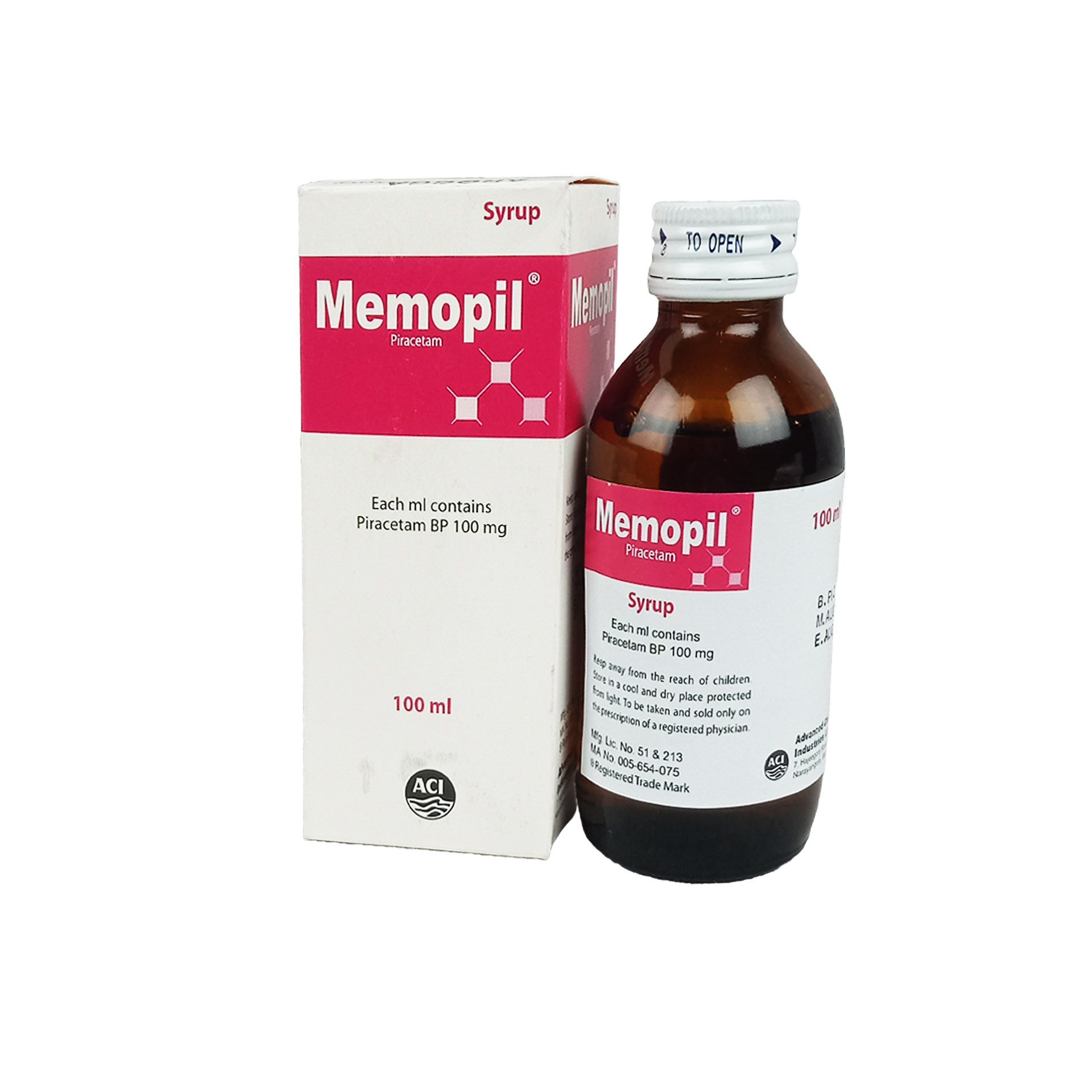 Memopil 500mg/5ml Syrup