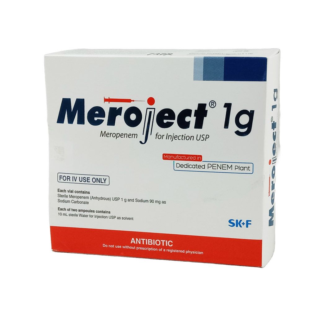 Meroject 1gm IV 1gm/vial Injection