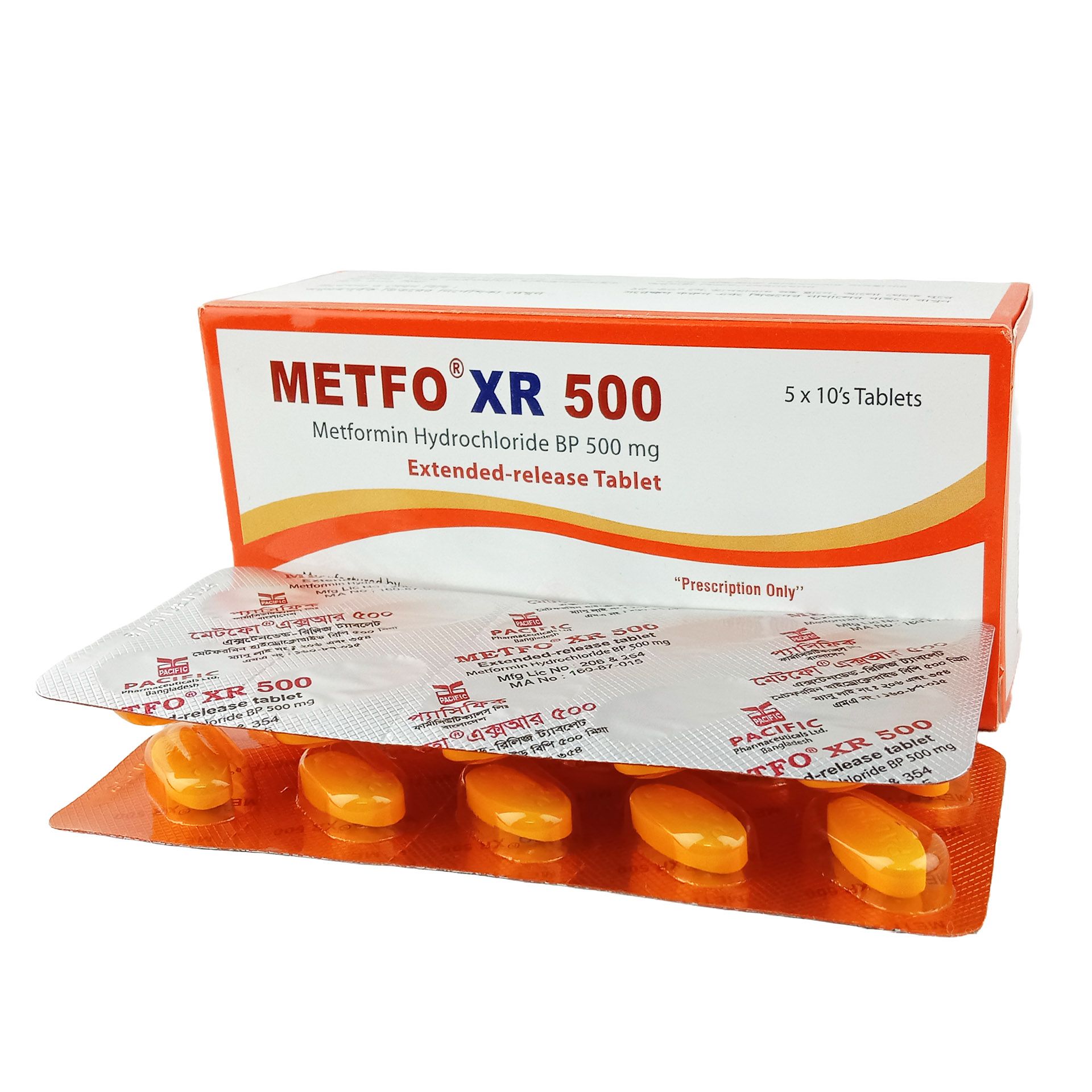 Metfo XR 500mg Tablet