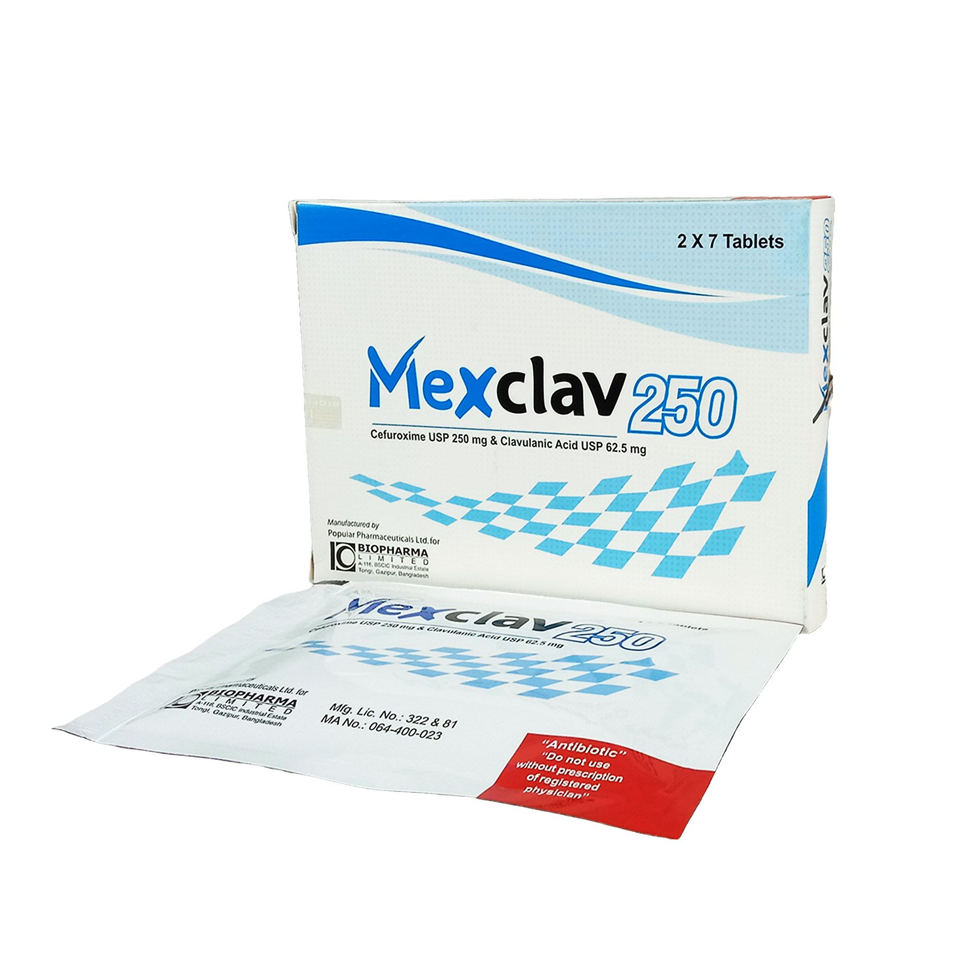 Mexclav 250mg+62.5mg Tablet