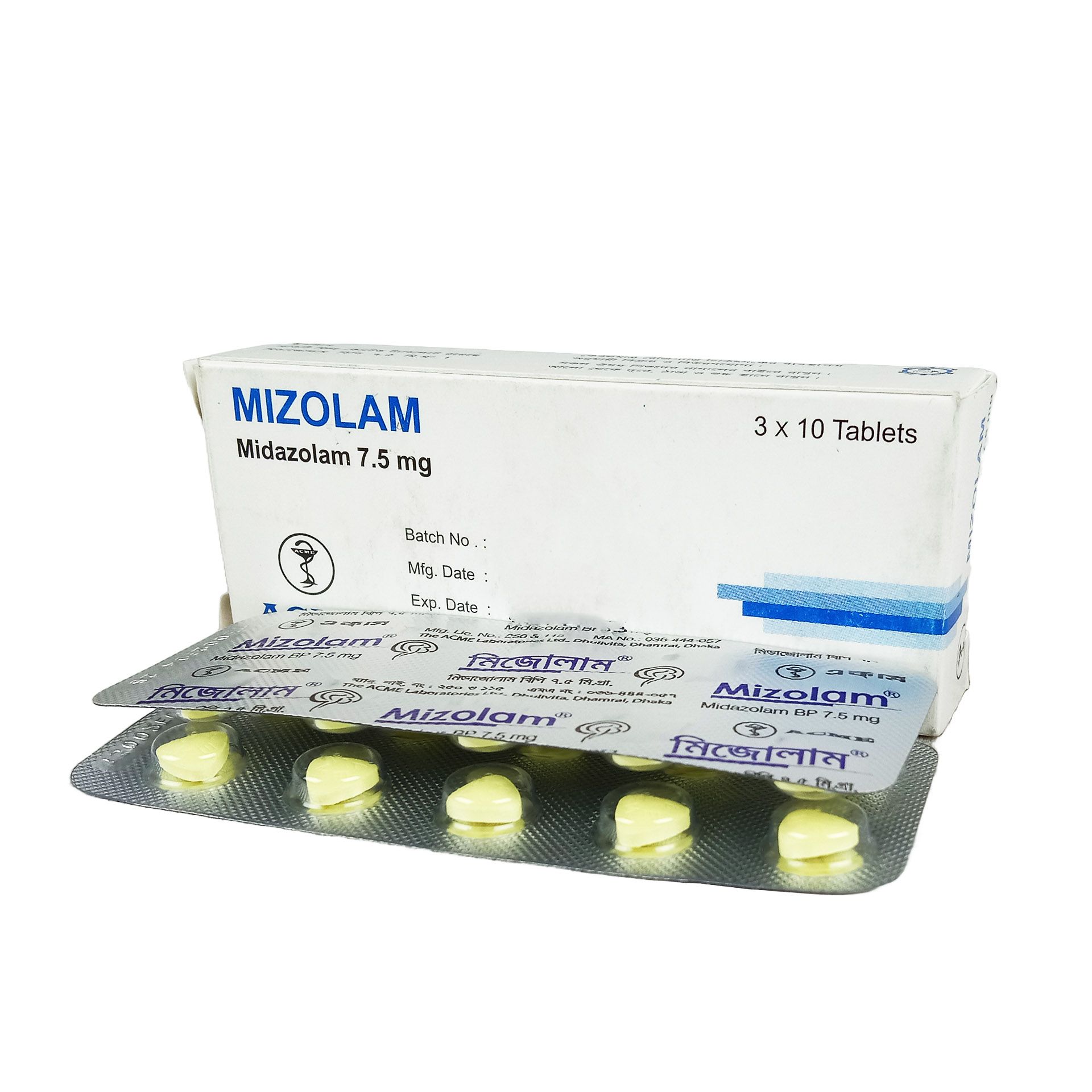 Mizolam 7.5 7.5mg Tablet