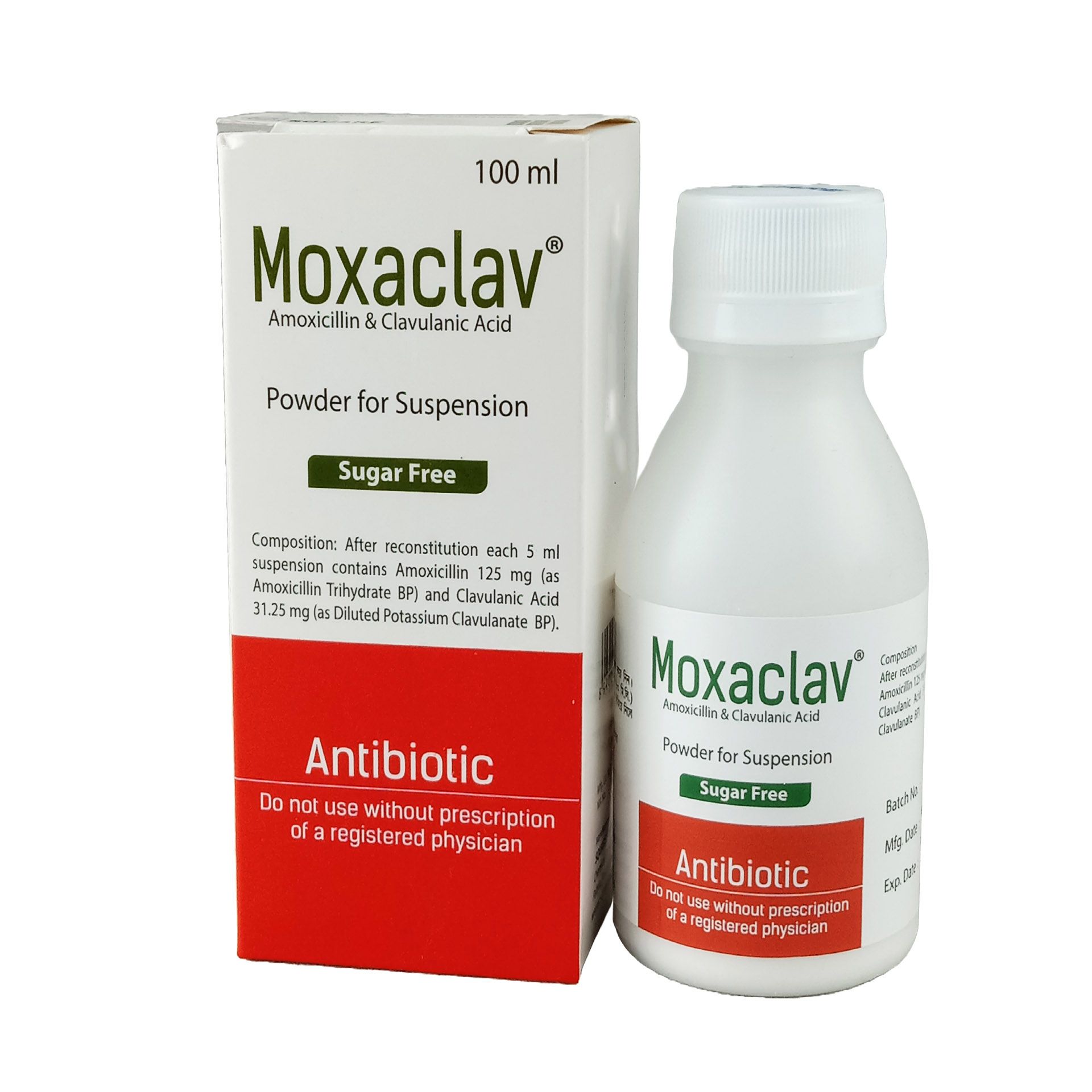 Moxaclav 125mg+31.25mg/5ml Powder for Suspension