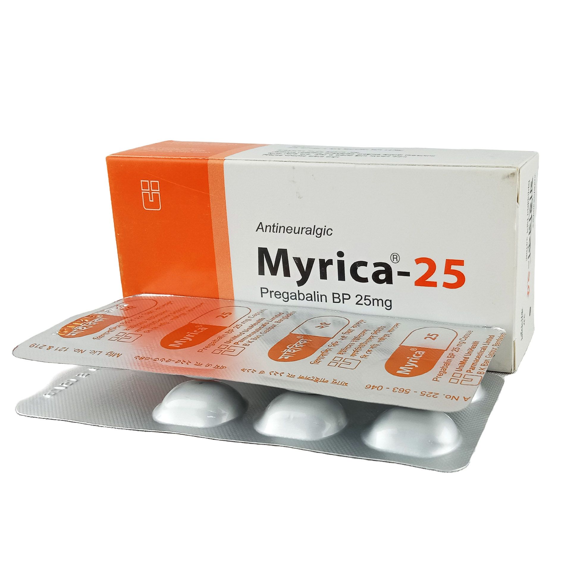 Myrica 25 (7) 25mg Capsule