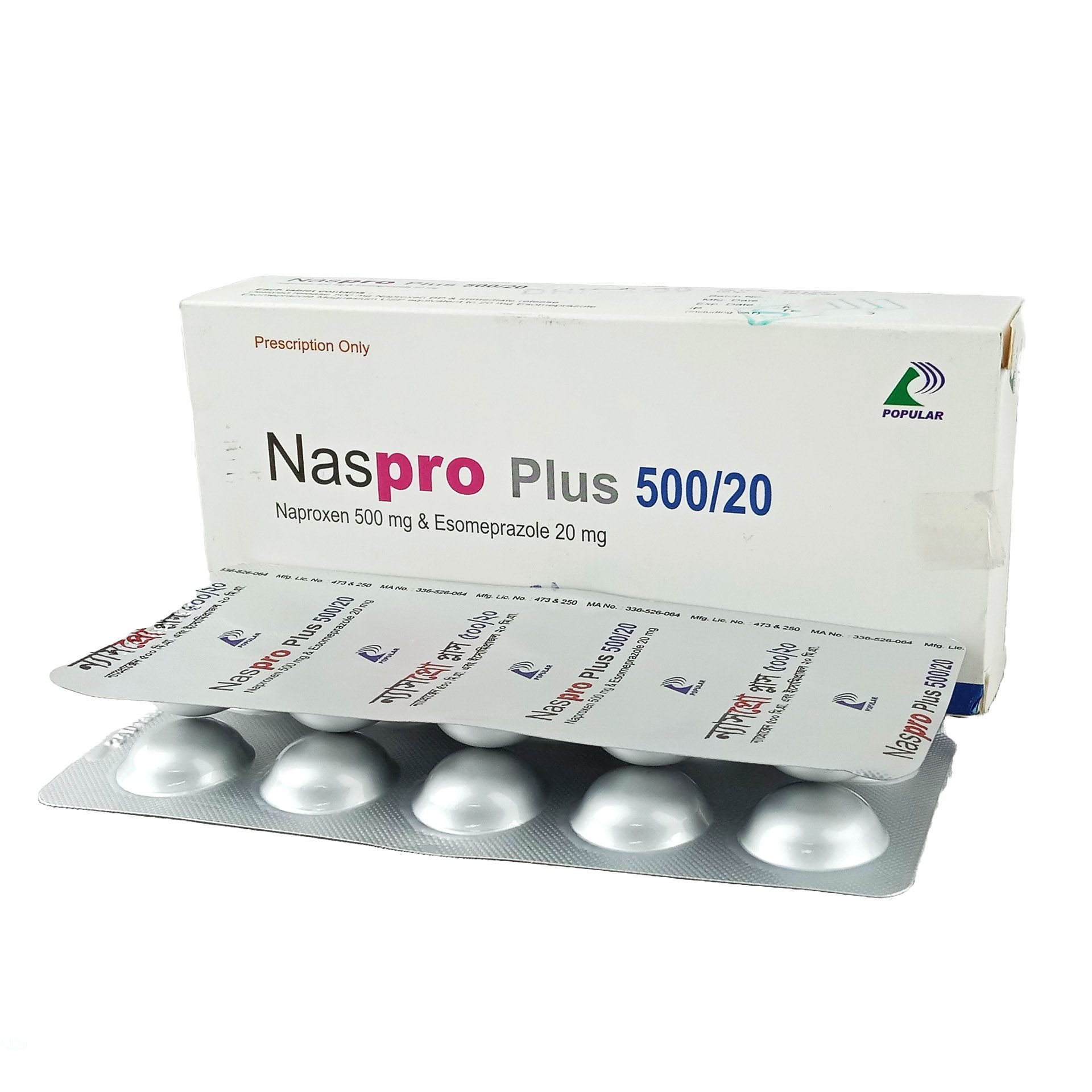 Naspro Plus 500 20mg+500mg Tablet