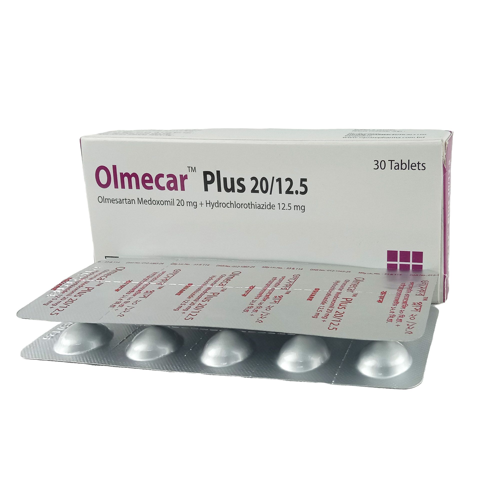 Olmecar Plus 20/12.5 12.5mg+20mg Tablet