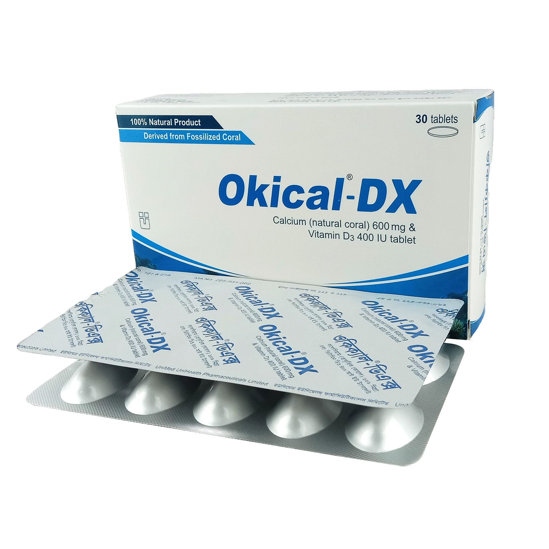 Okical-DX 600mg+400IU Tablet