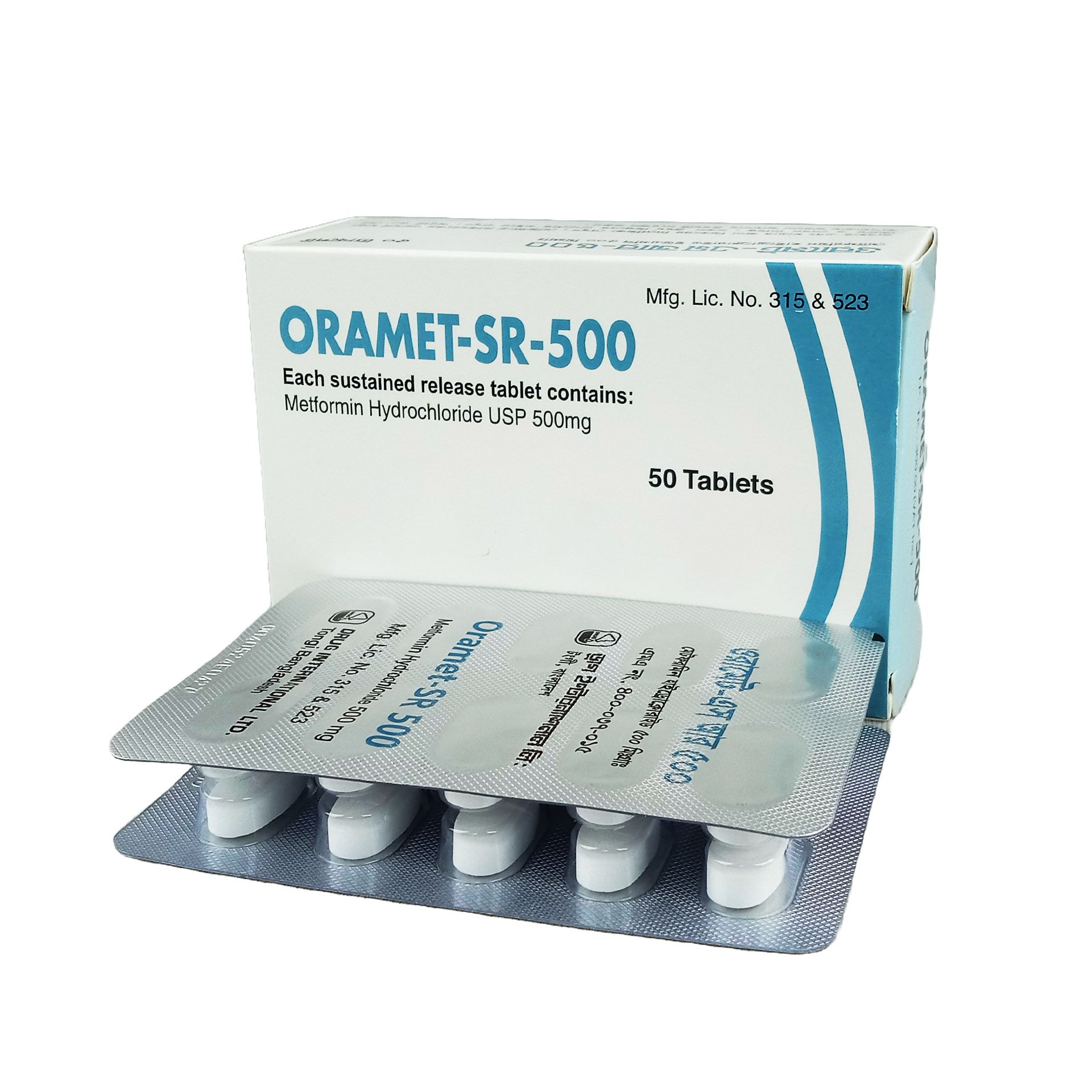 Oramet SR 500mg Tablet