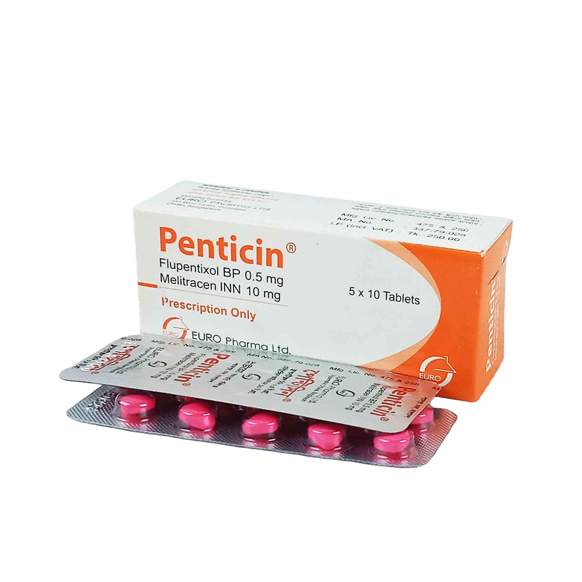 Penticin 500mcg+10mg Tablet