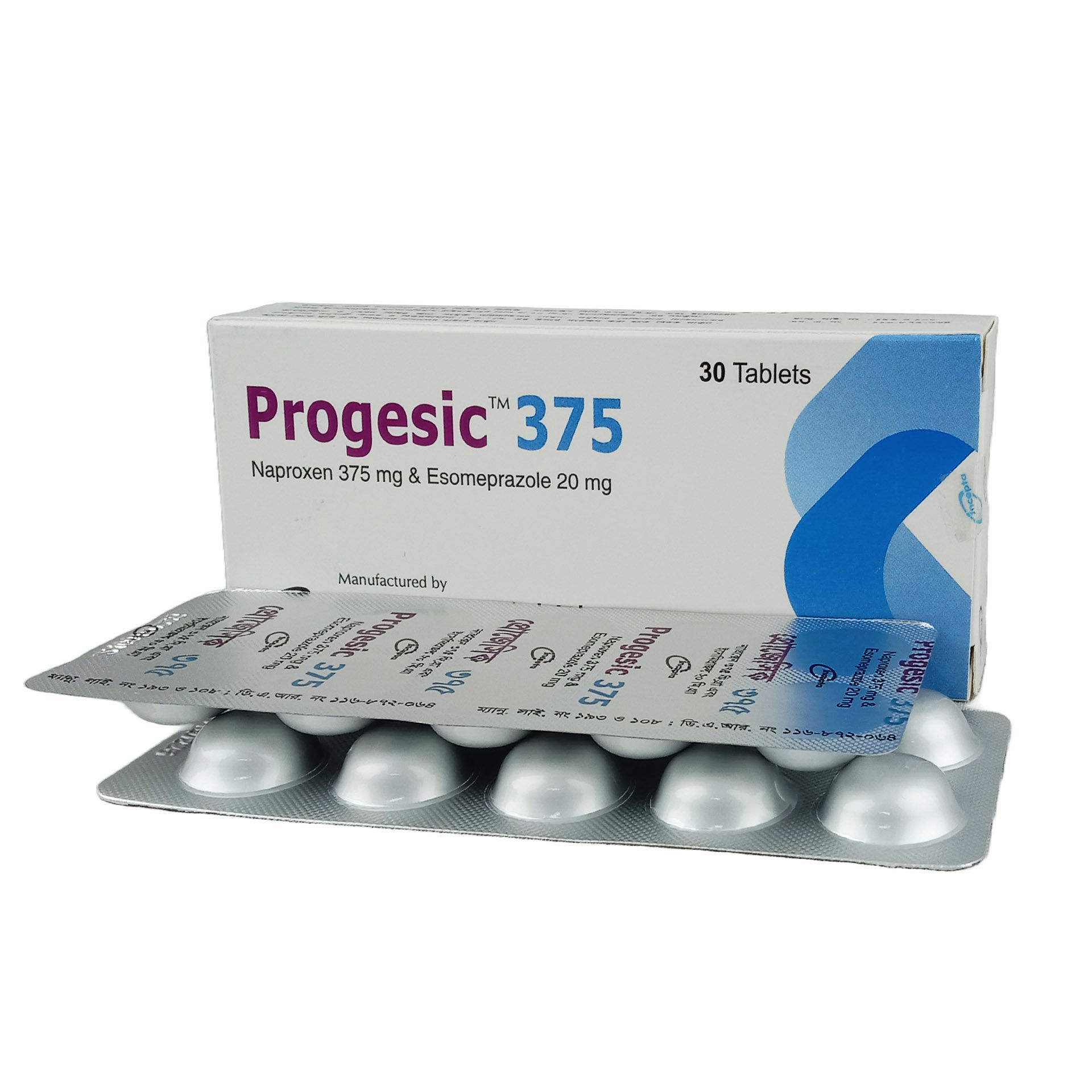 Progesic 375 20mg+375mg Tablet