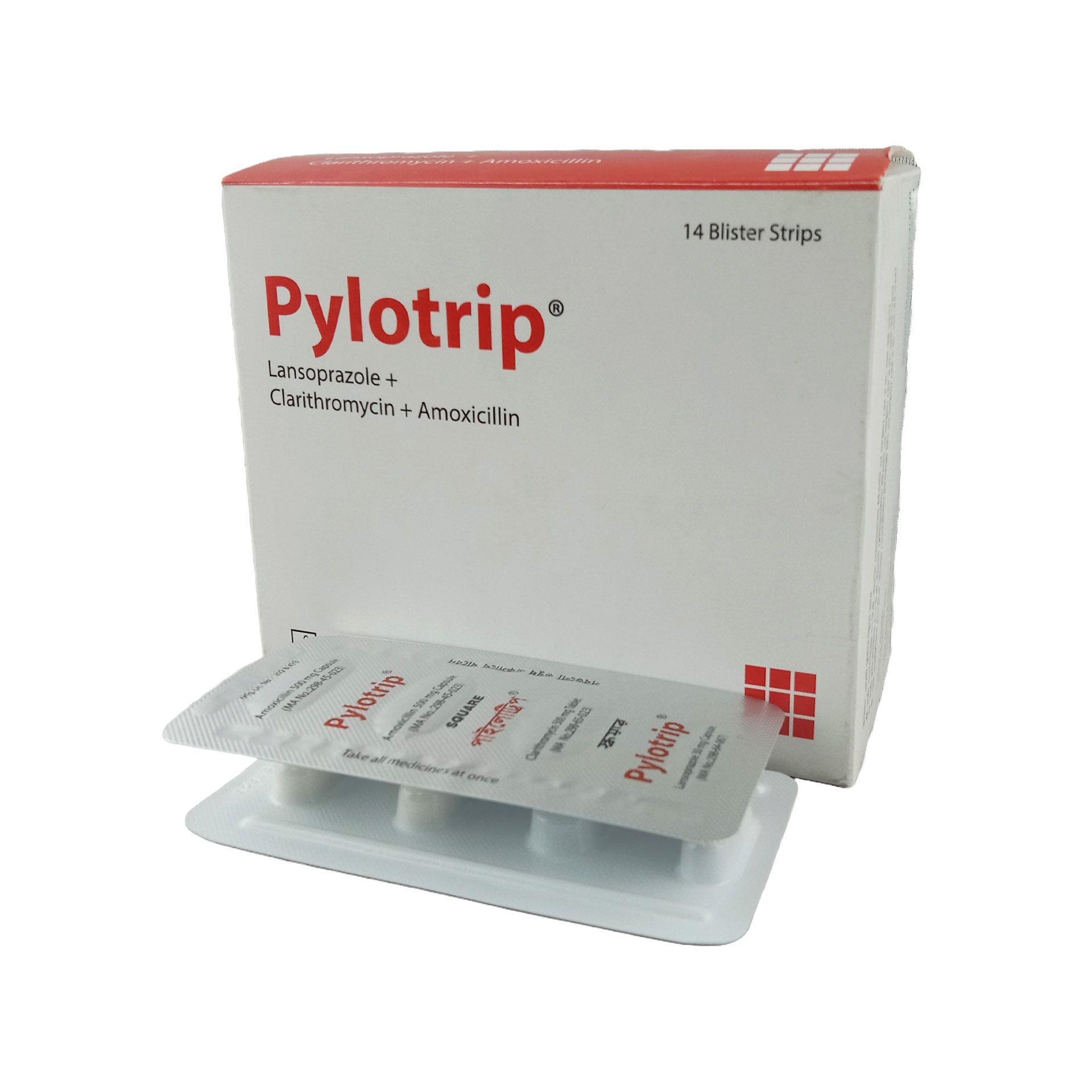 Pylotrip 1gm+500mg+30mg Tablet