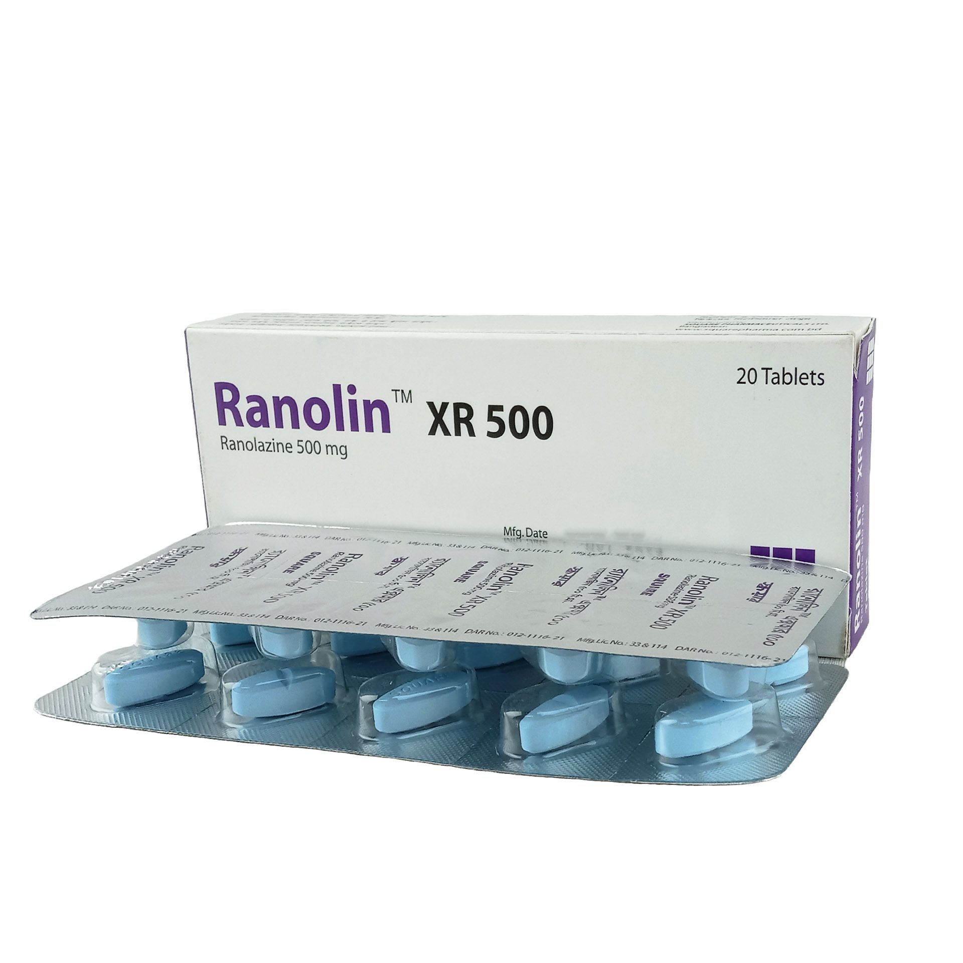 Ranolin XR 500mg Tablet