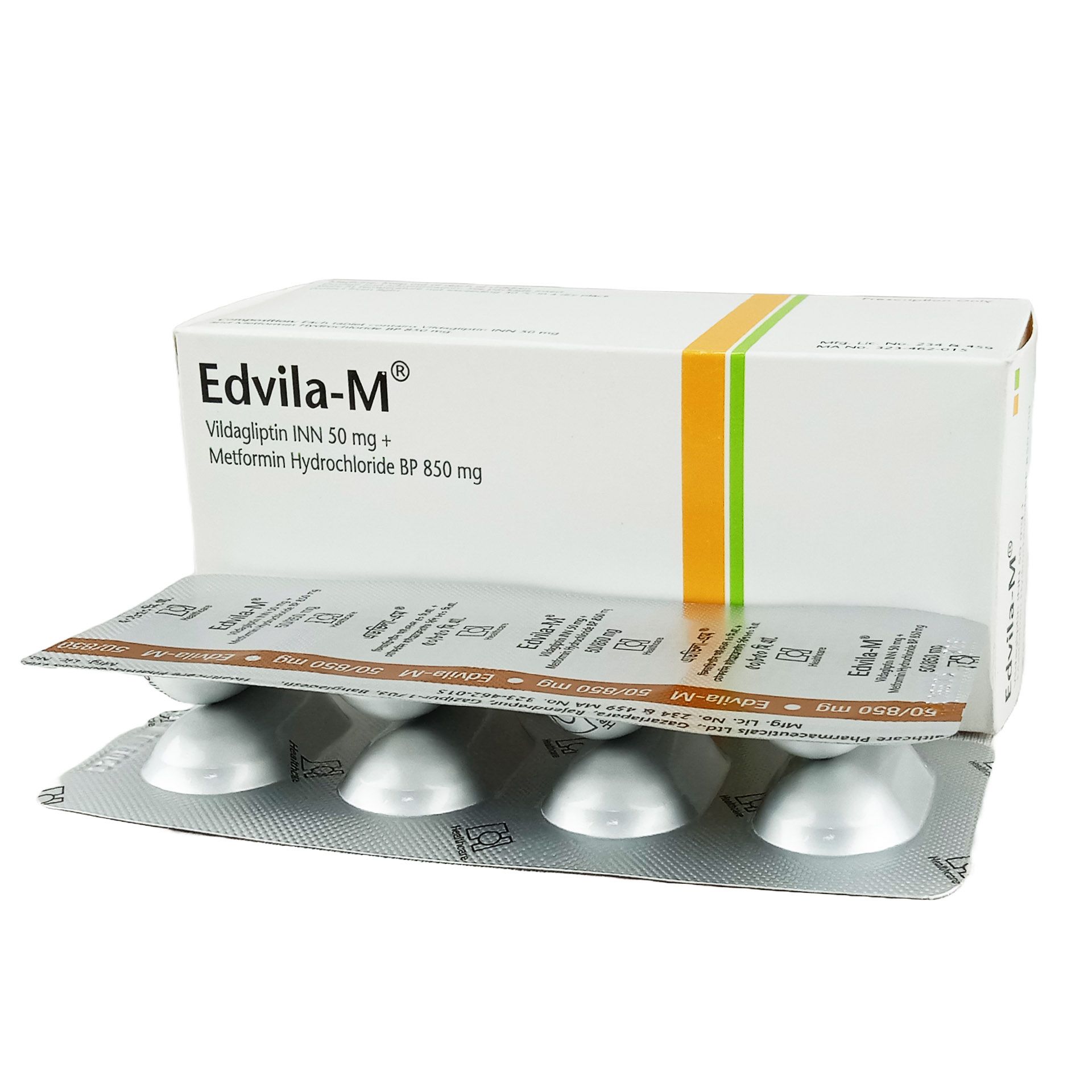 Edvila-M 850mg+50mg Tablet