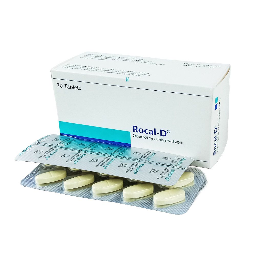 Rocal D 500mg+200IU Tablet