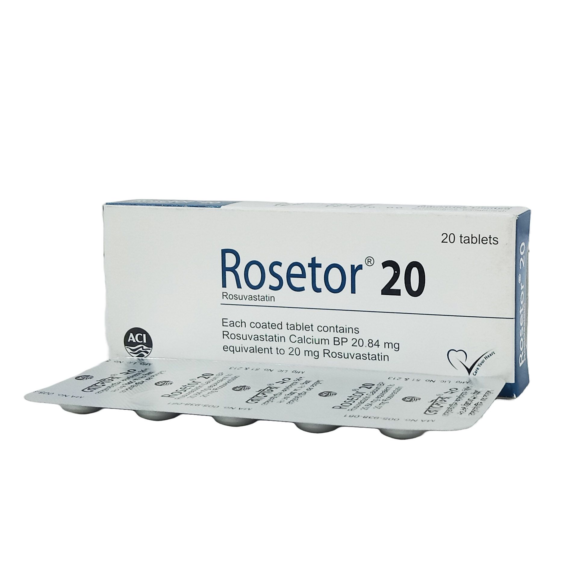 Rosetor 20mg Tablet