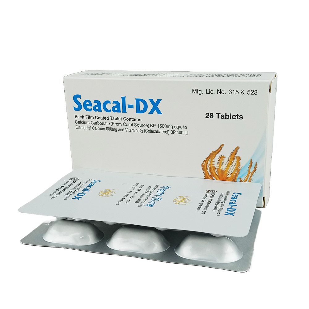 SeaCal DX 600mg+400IU Tablet
