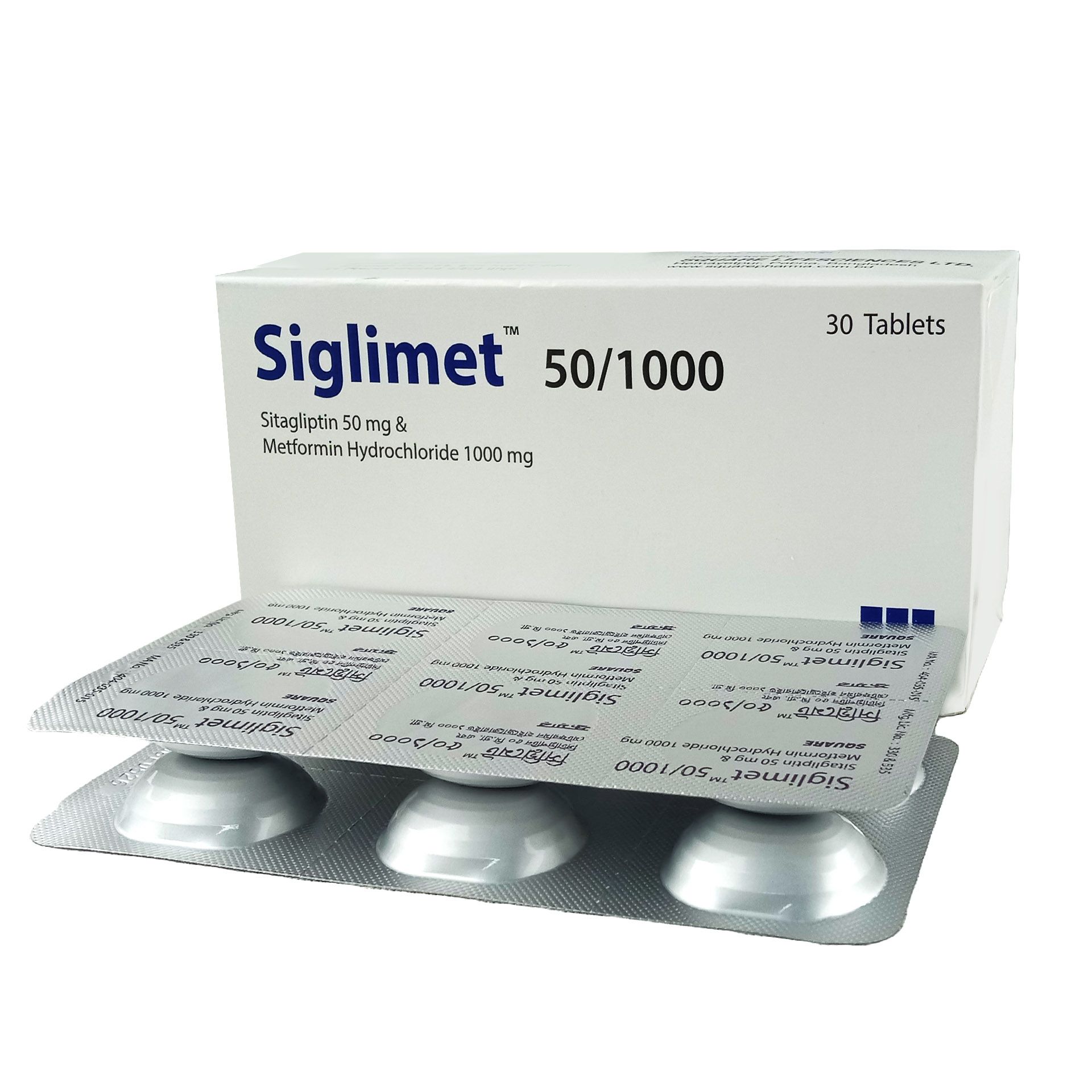 Siglimet 50/1000mg+50mg Tablet