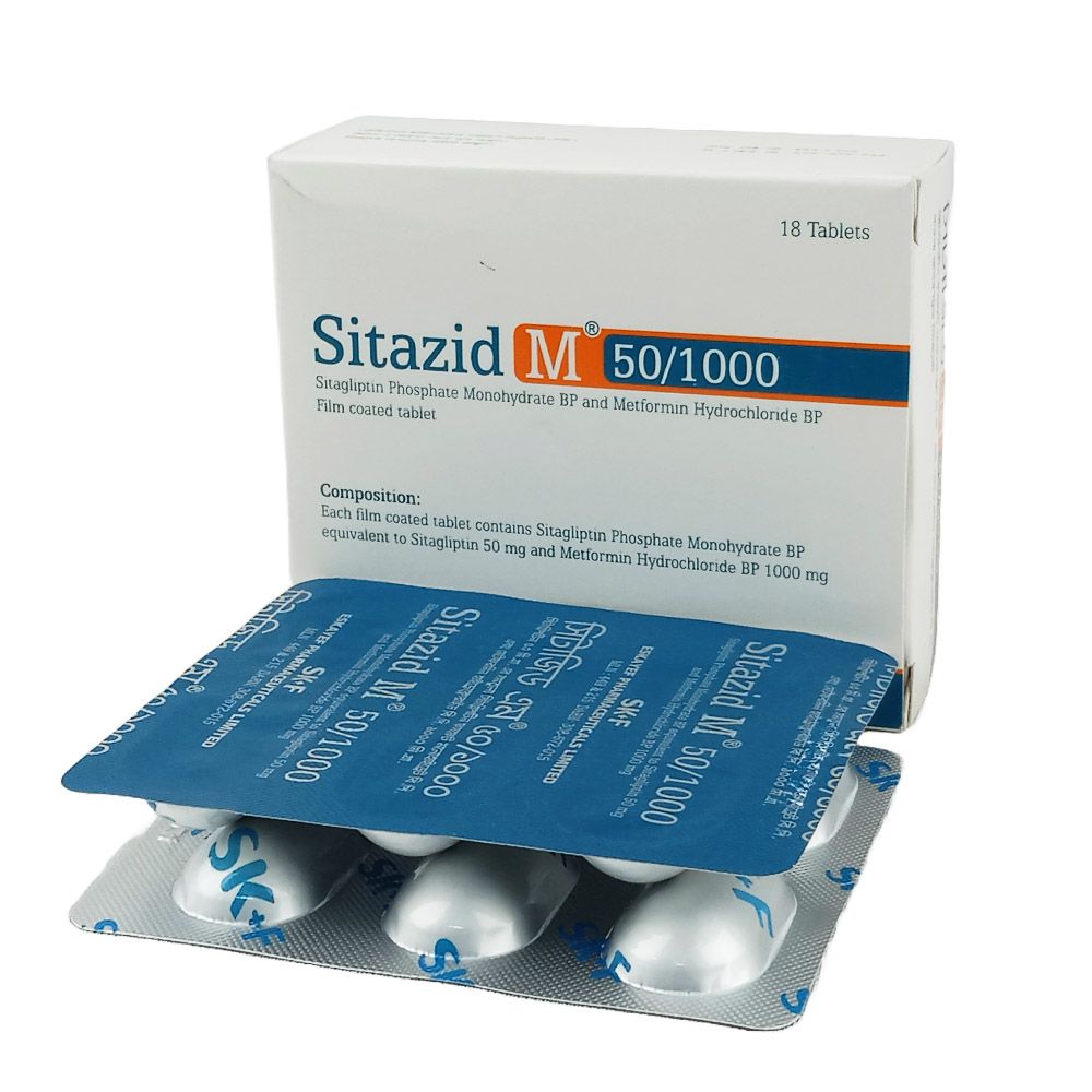 Sitazid M 50/1000mg+50mg Tablet