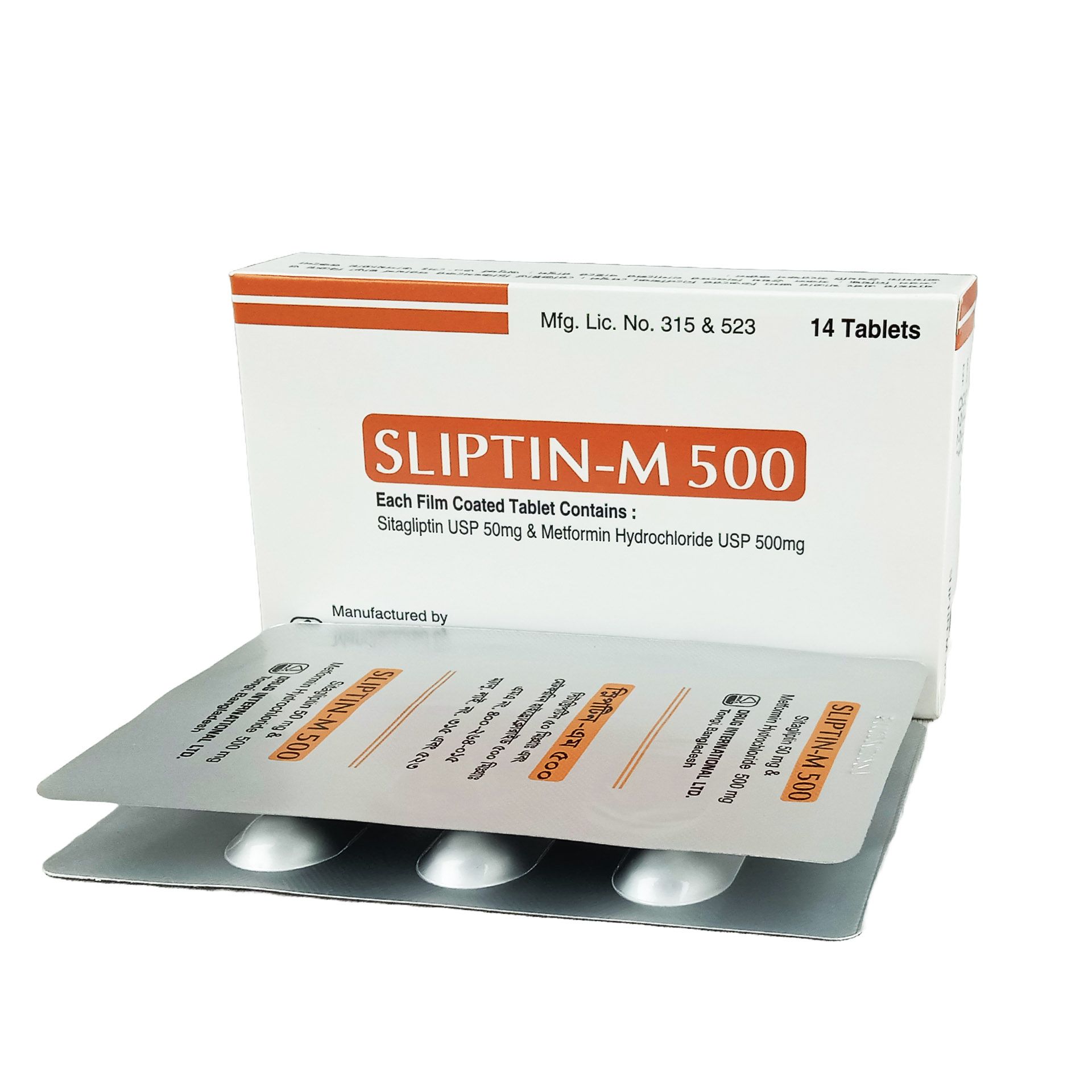 Sliptin-M 500mg+50mg Tablet