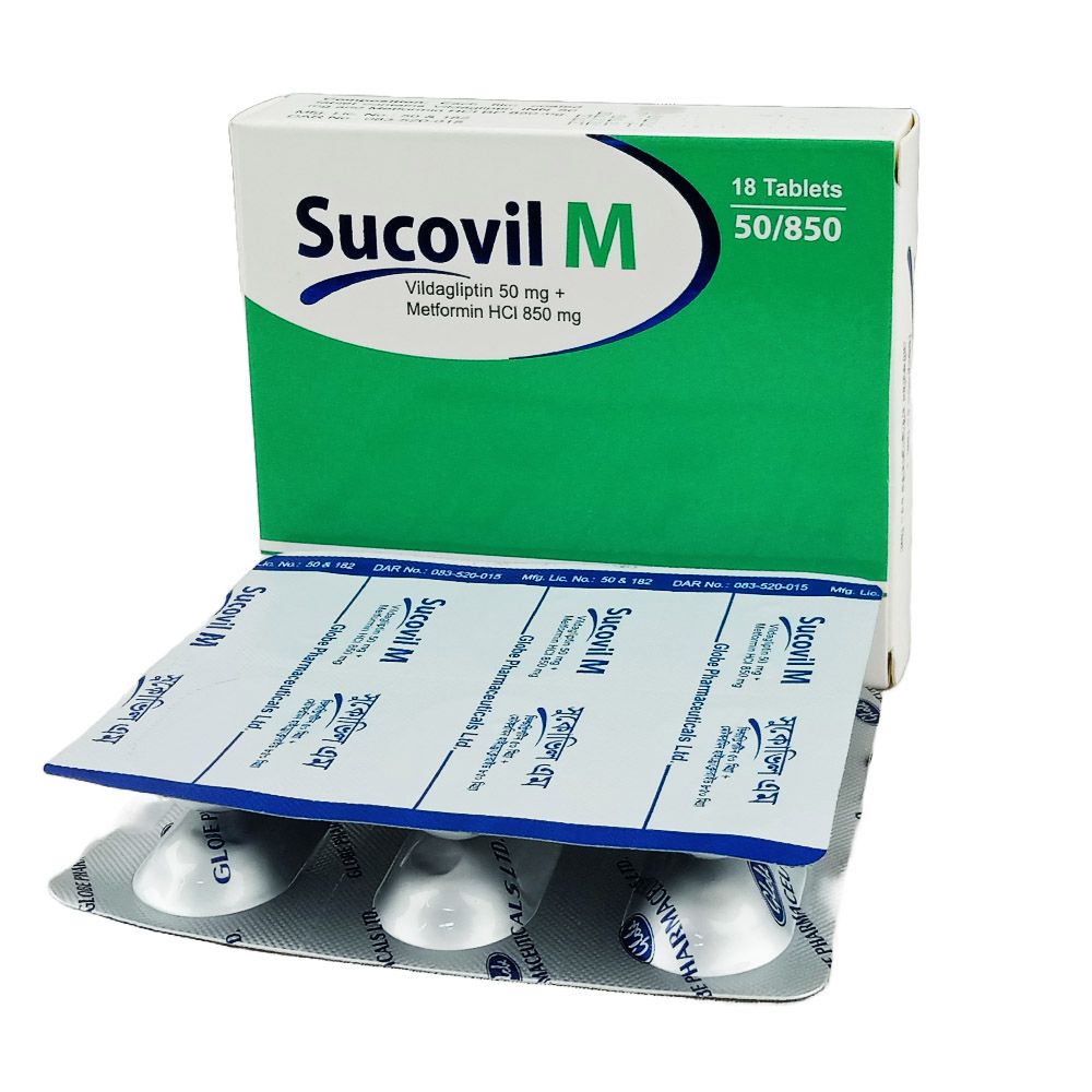 Sucovil M 850mg+50mg Tablet