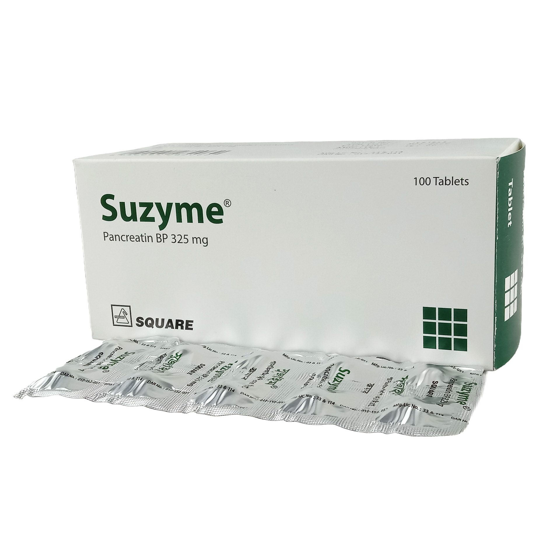 Suzyme 325mg tablet