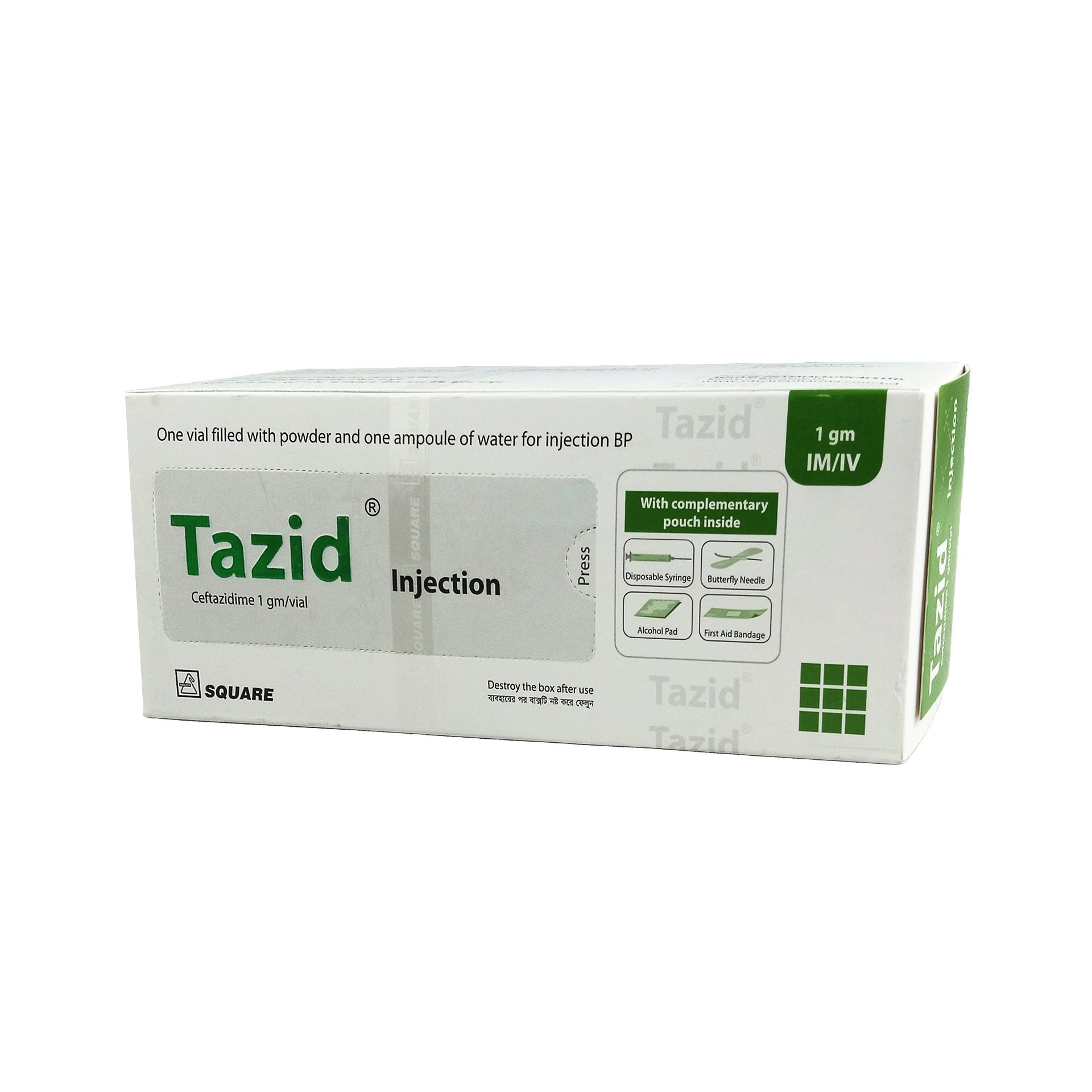 Tazid IV/IM 1gm/vial Injection