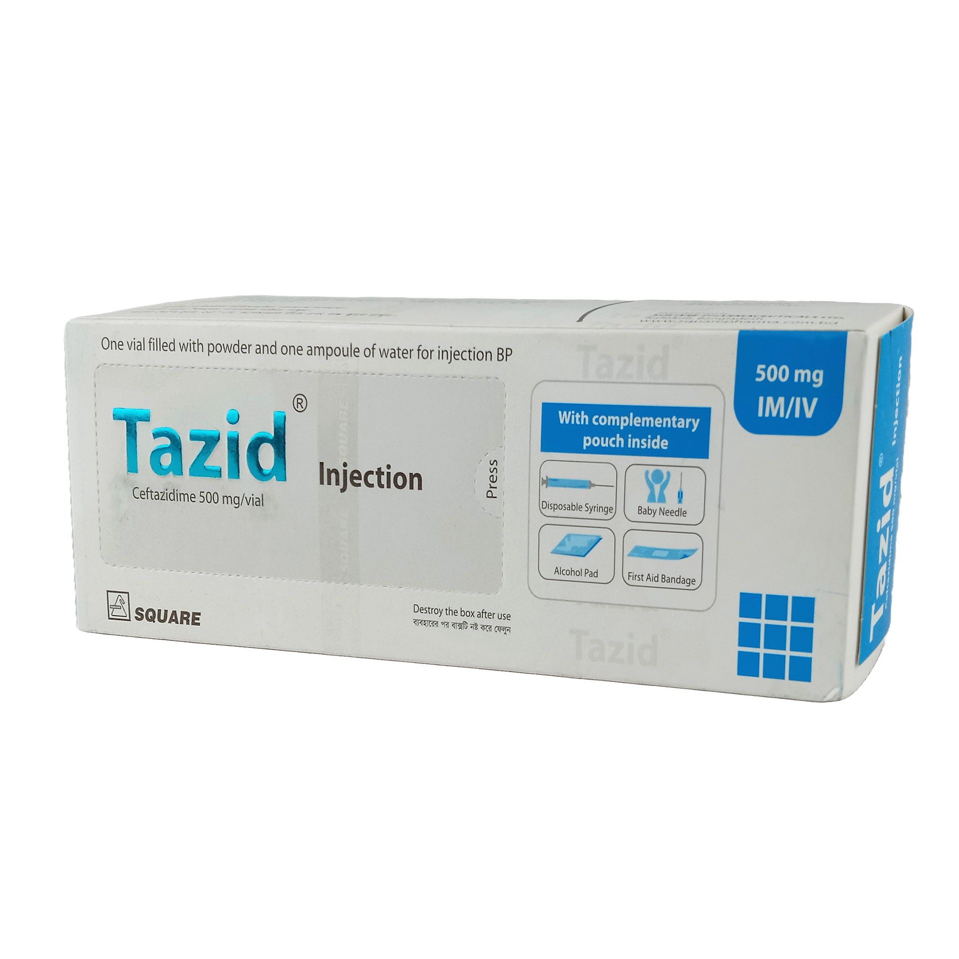 Tazid IV/IM 500mg/vial Injection
