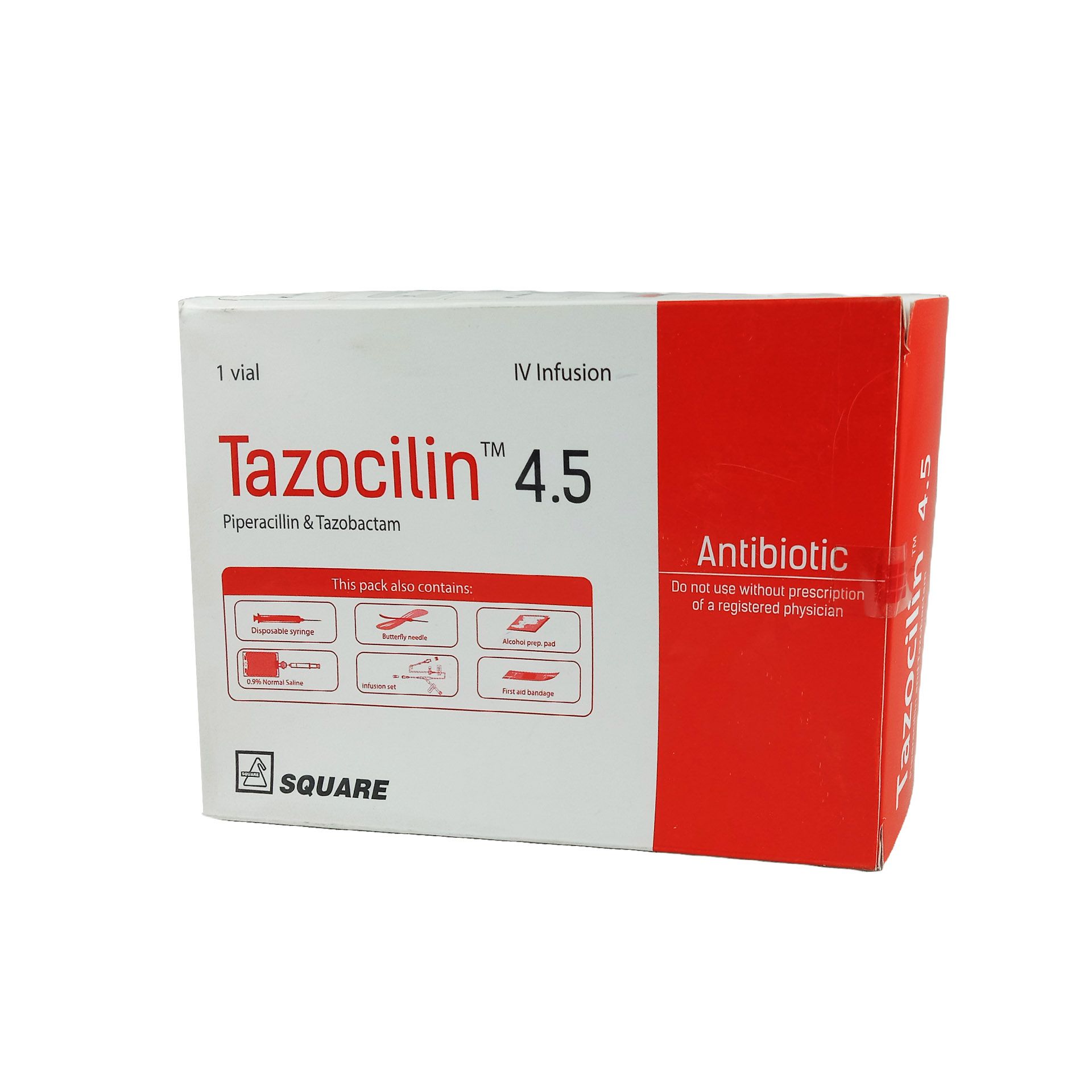 Tazocilin 4.5 IV 4gm+0.5gm/vial Injection