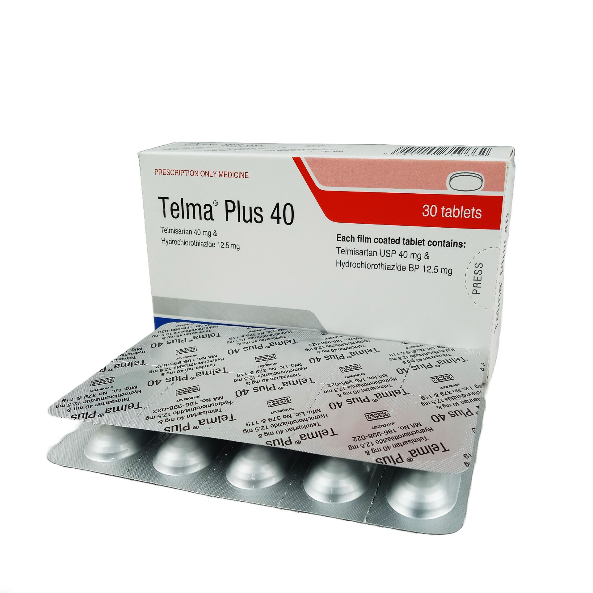 Telma Plus 40 12.5mg+40mg Tablet