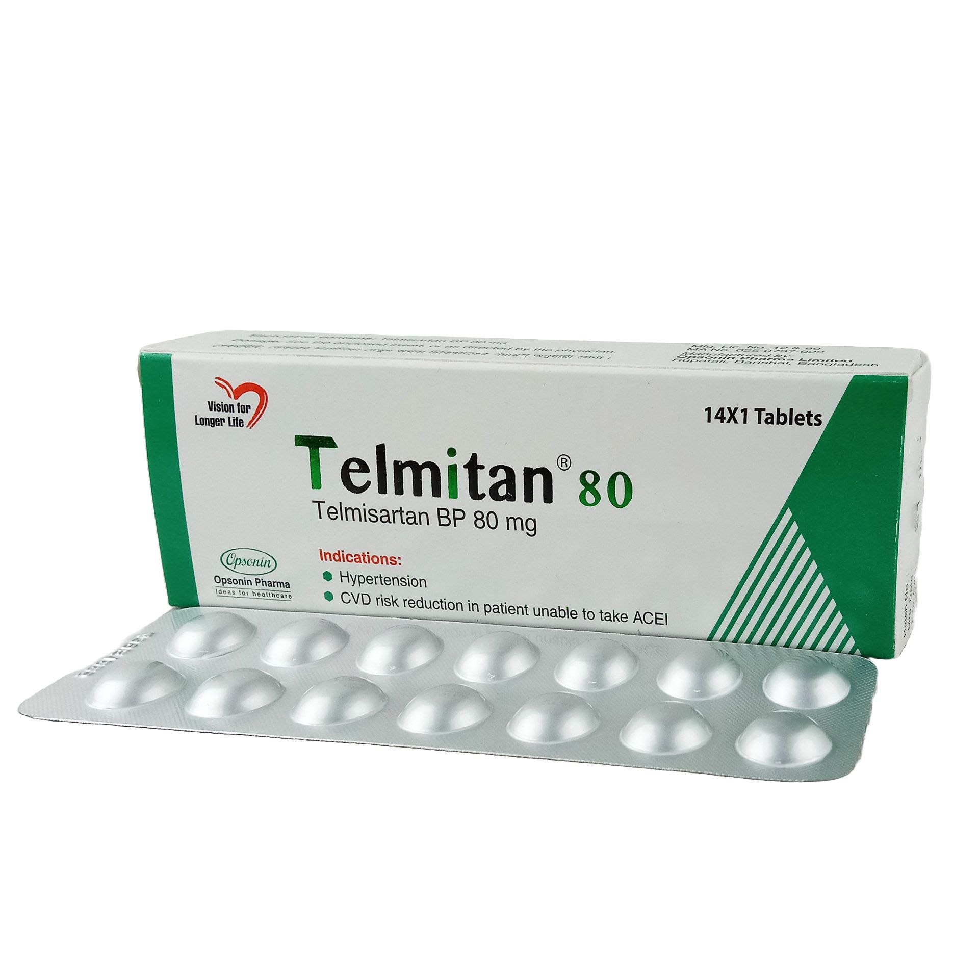 Telmitan 80mg Tablet