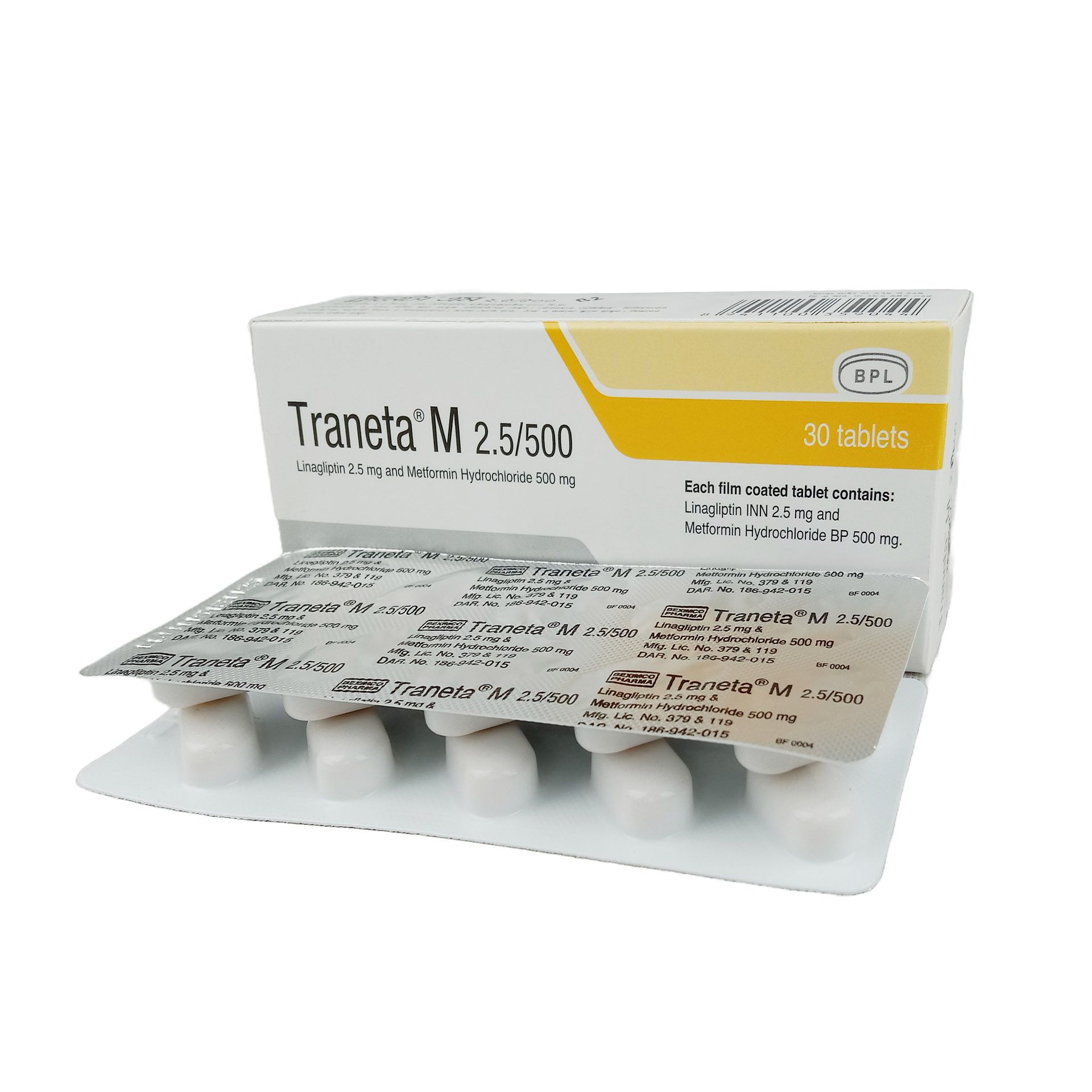 Traneta M 500 2.5mg+500mg Tablet