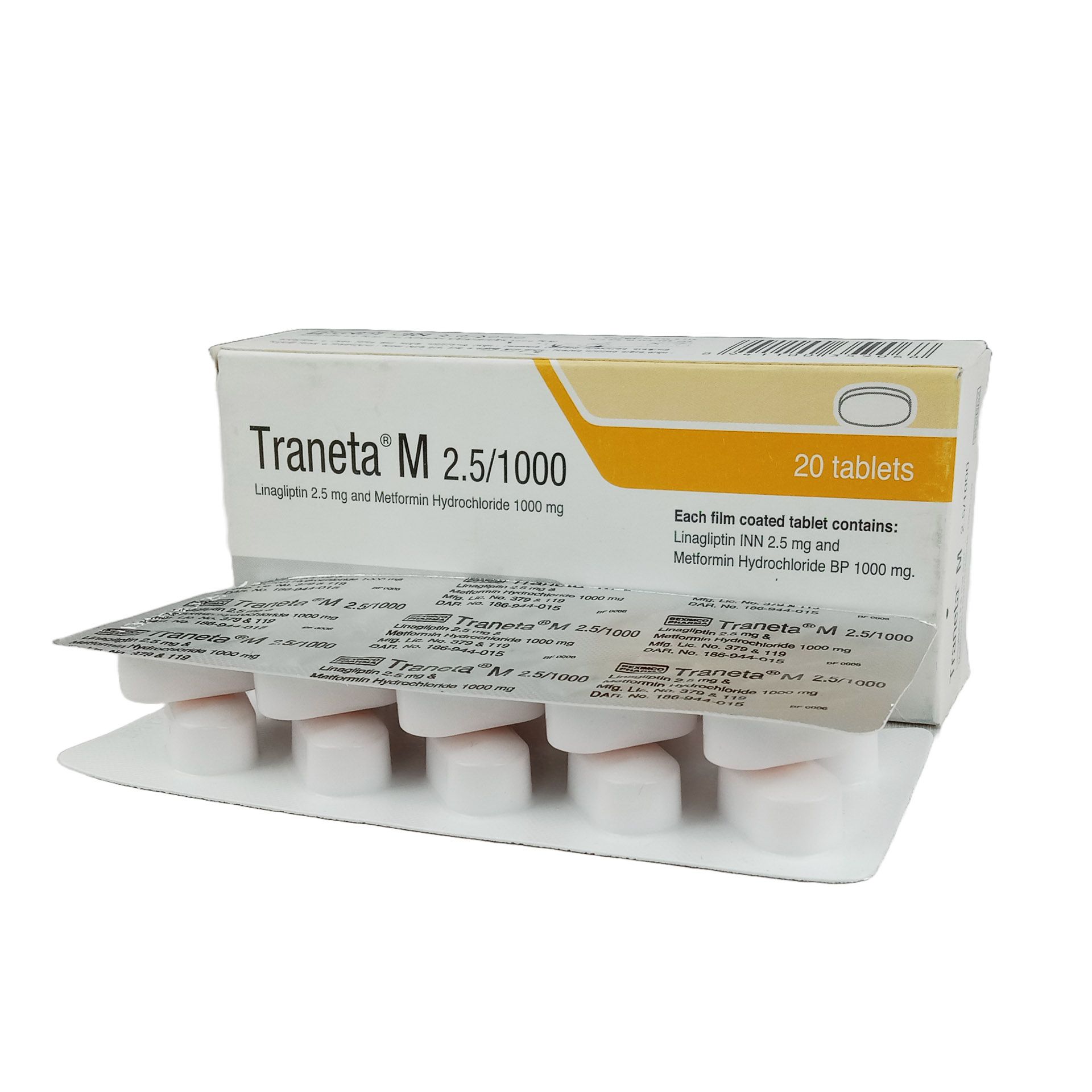 Traneta M 1000 2.5mg+1000mg Tablet