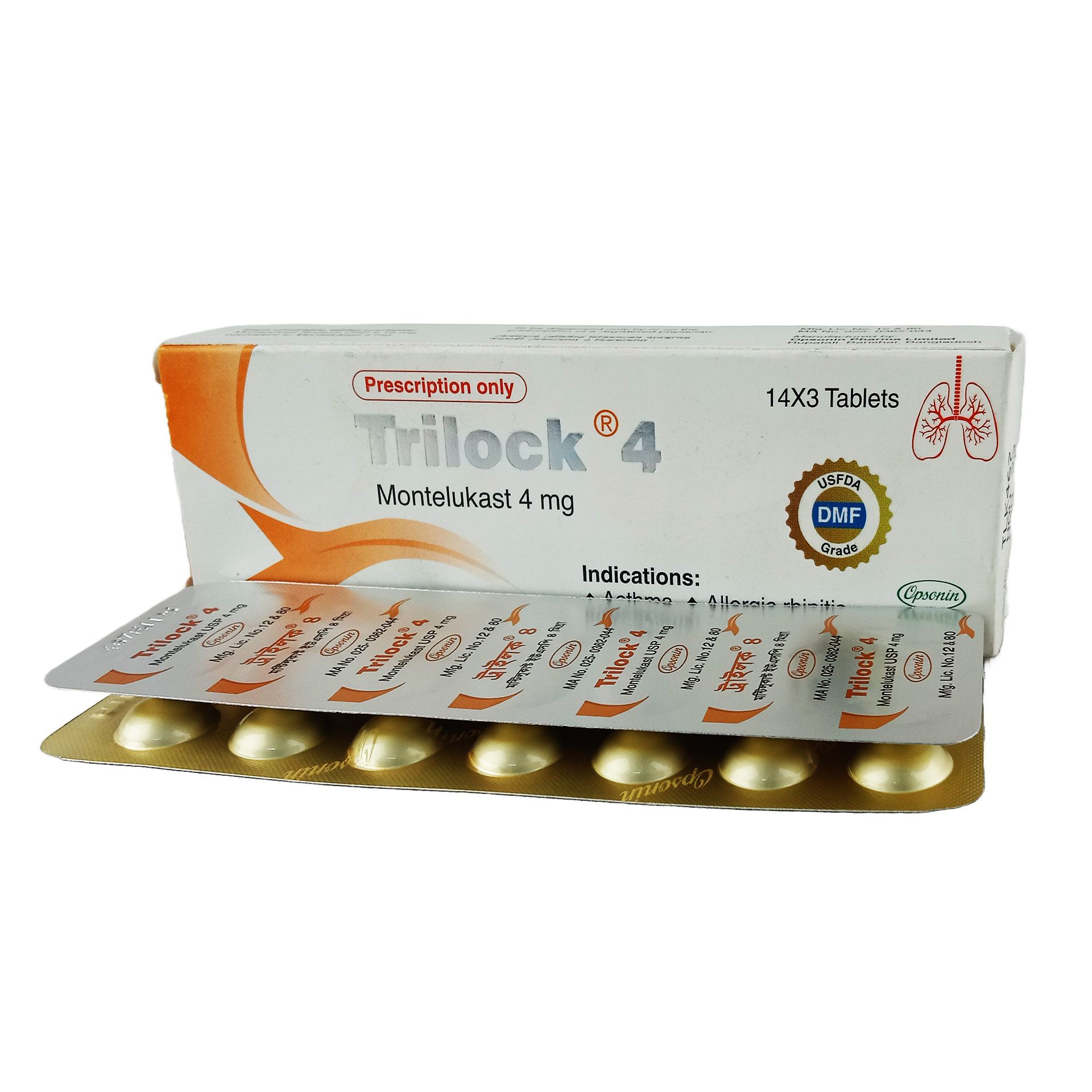 Trilock 4mg Tablet