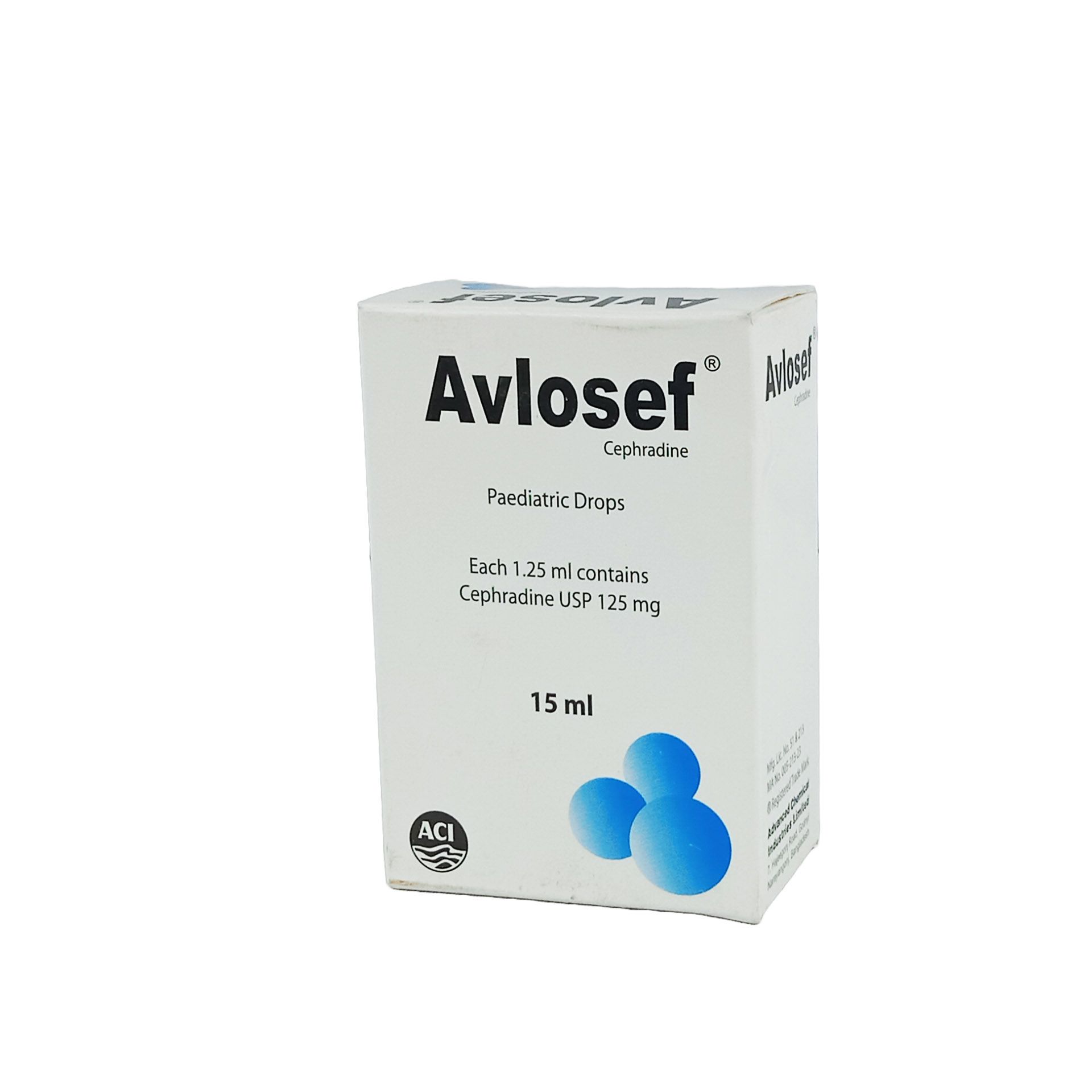 Avlosef PD 125mg/1.25ml Pediatric Drops