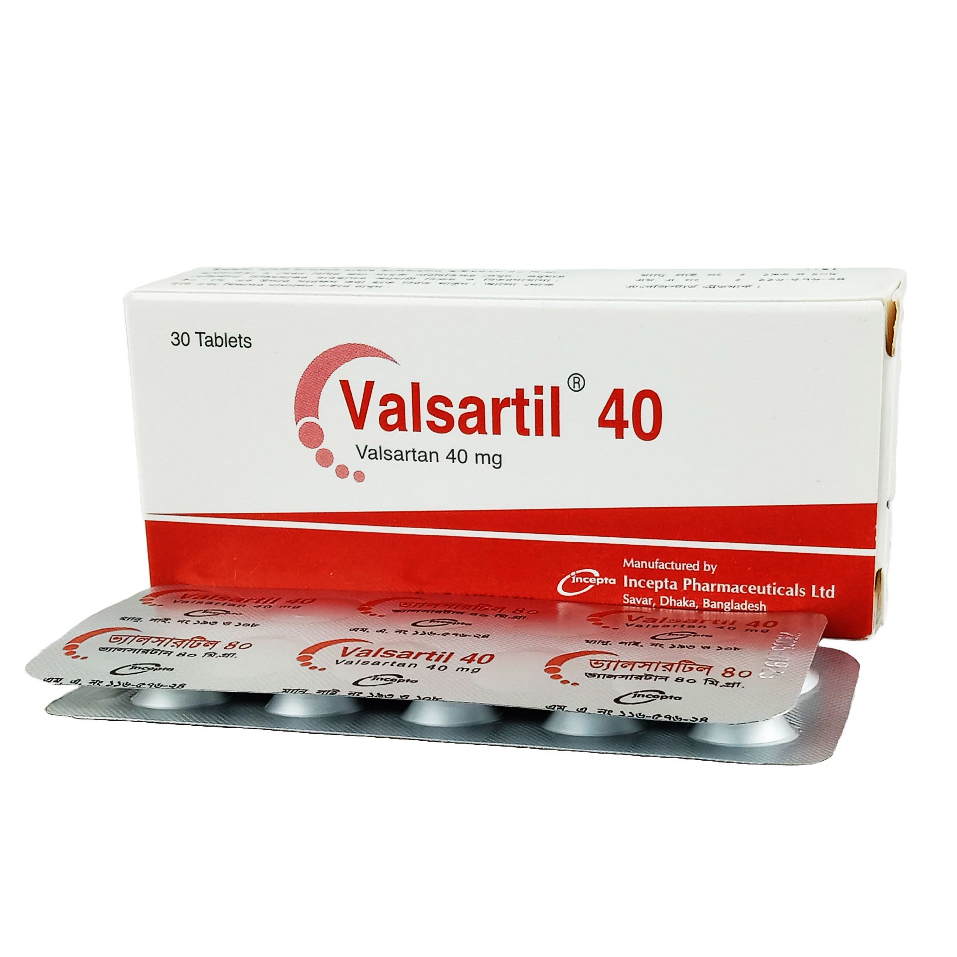 Valsartil 40mg Tablet