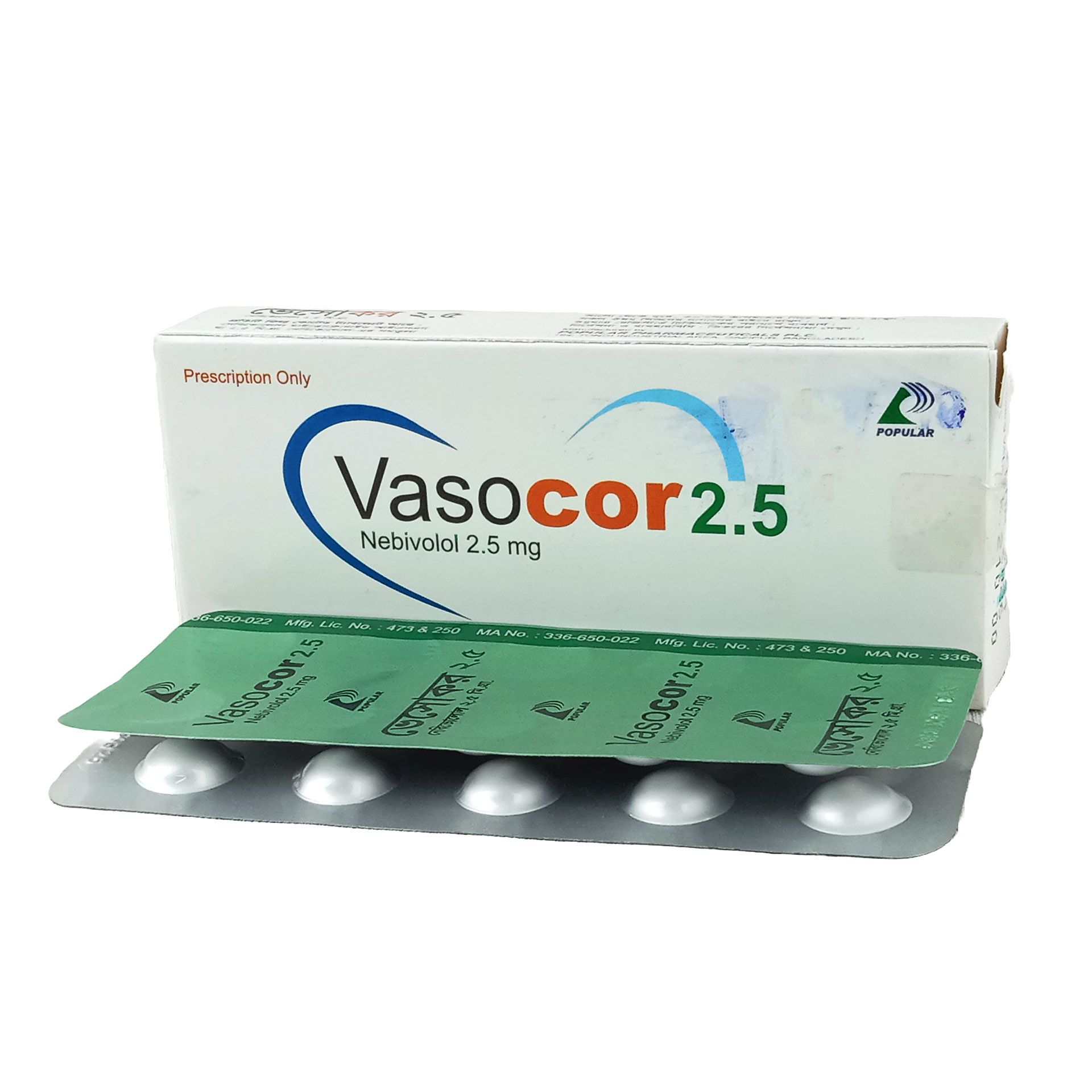 Vasocor 2.5 2.5mg Tablet