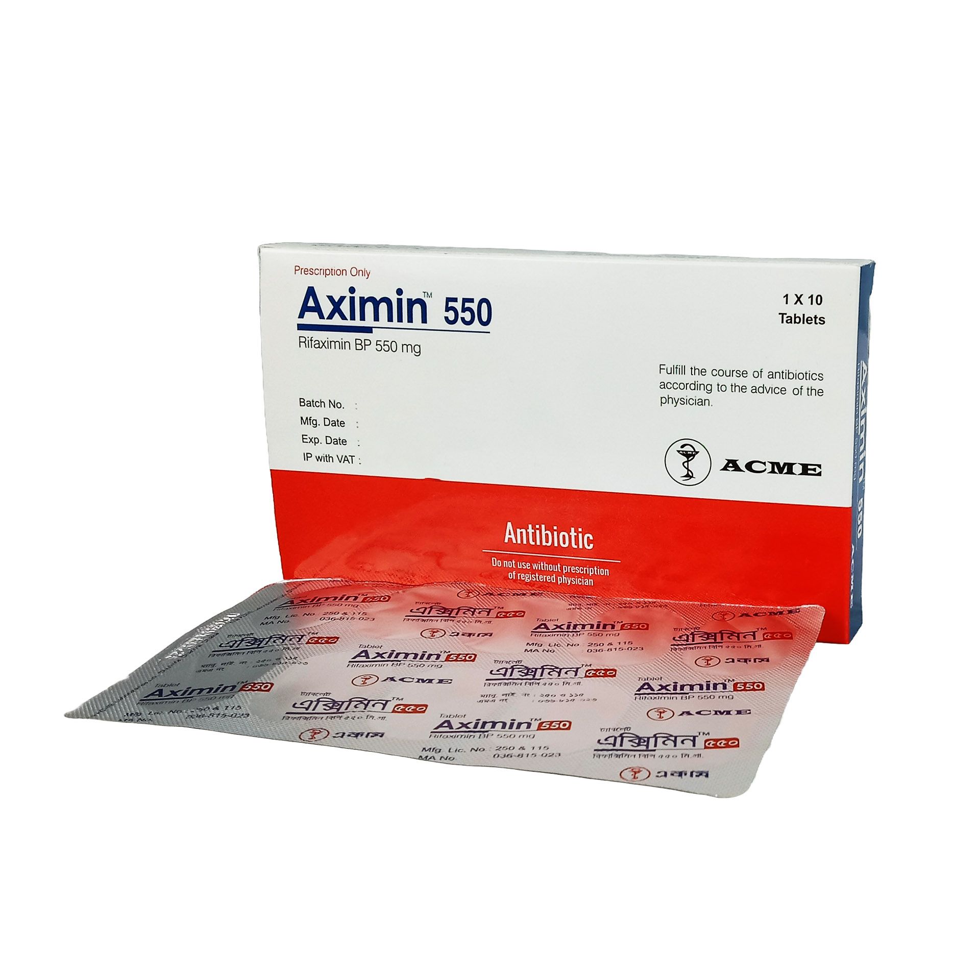 Aximin 550mg Tablet