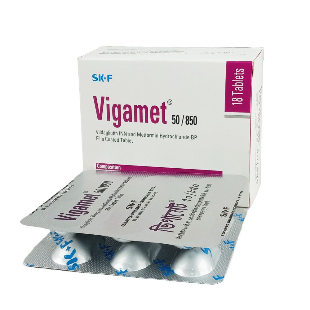 Vigamet 850mg+50mg Tablet