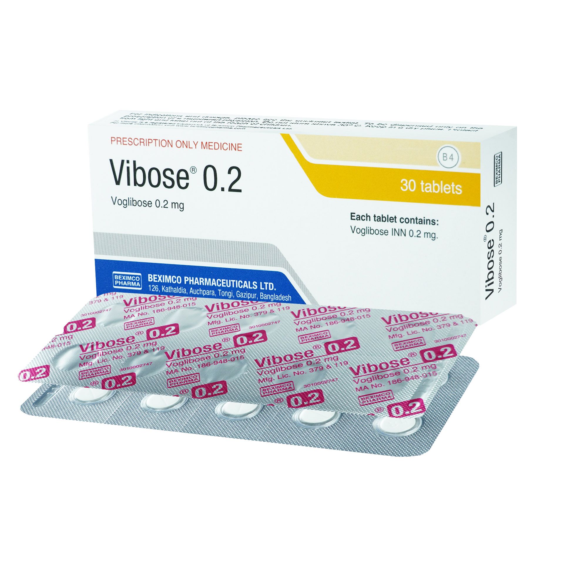 Vibose 0.2 200mcg Tablet