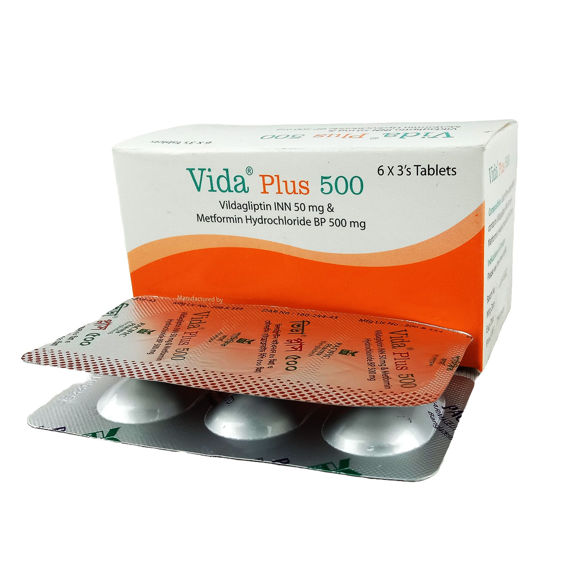 Vida Plus 500mg+50mg Tablet