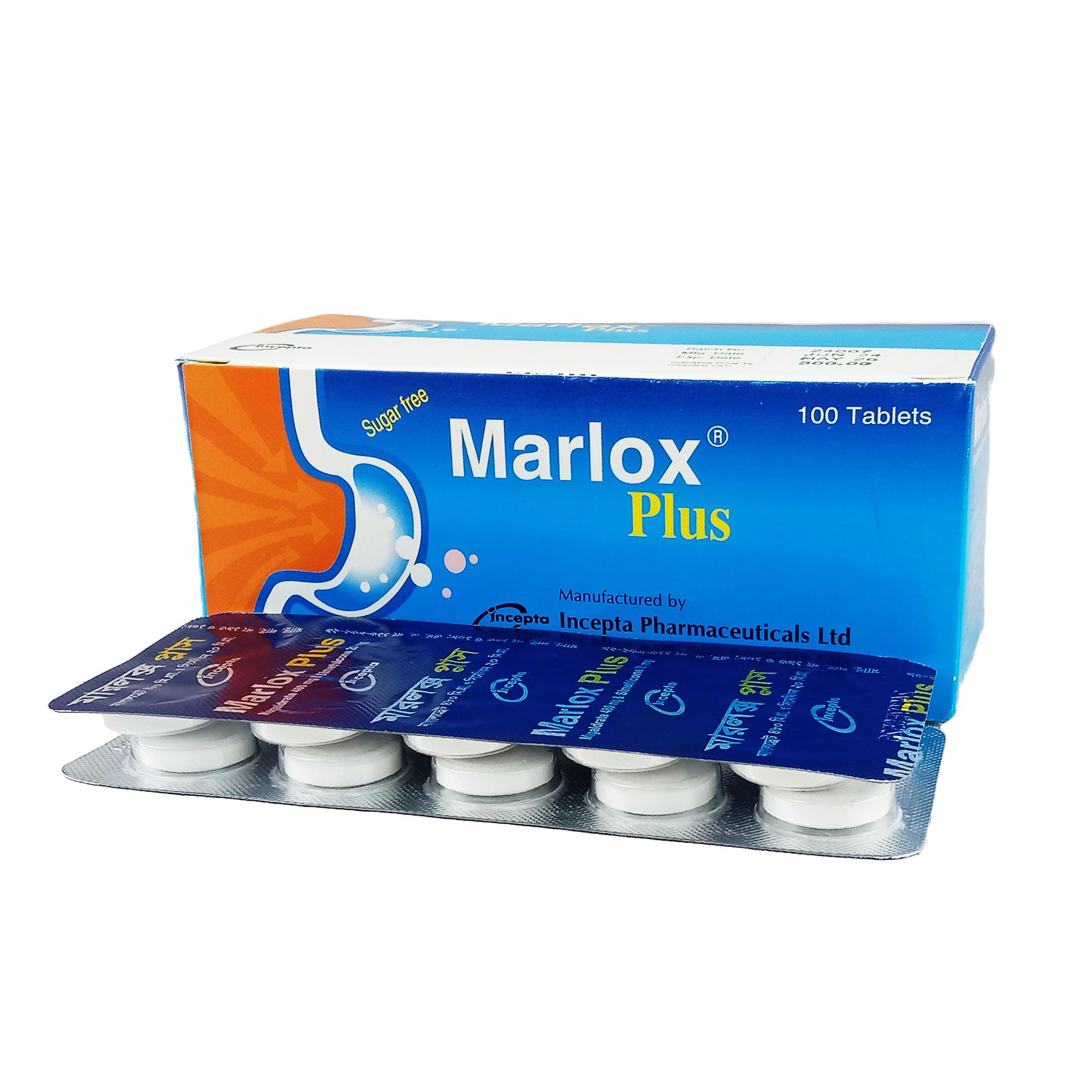 Marlox Plus Chewable Tablet 480mg+20mg Tablet