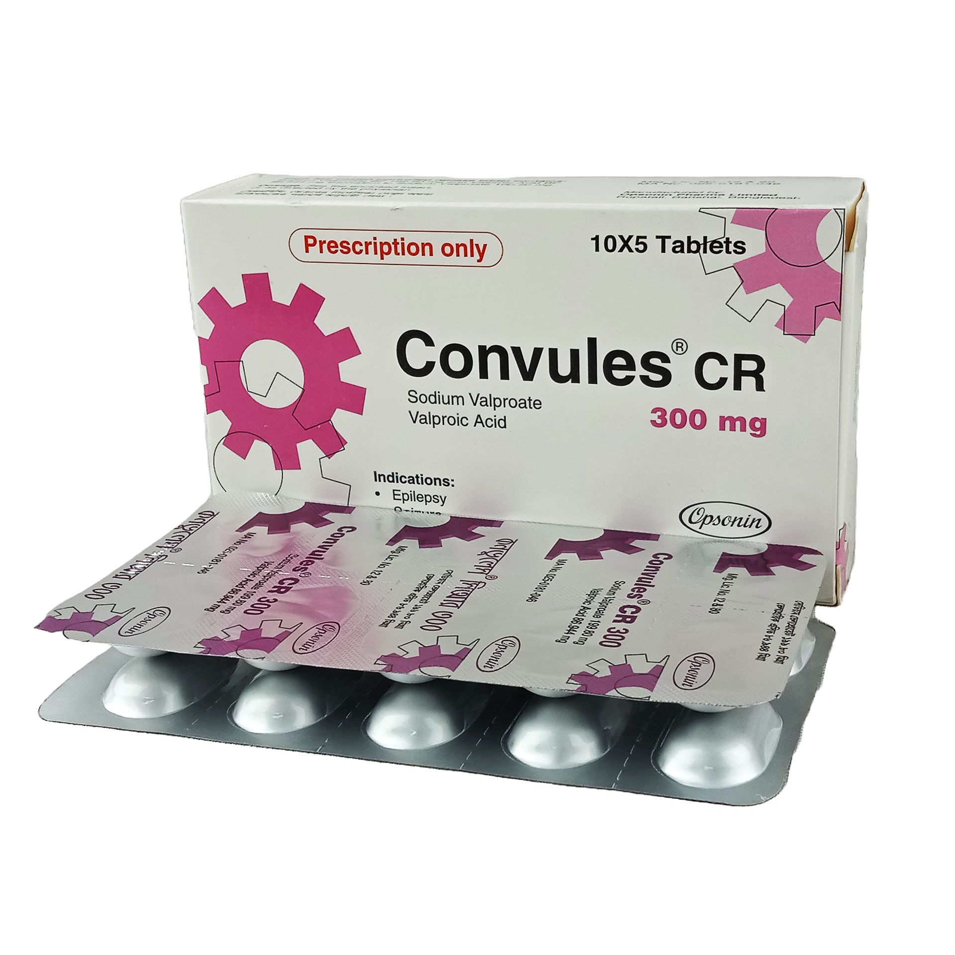 Convules CR 300mg Tablet