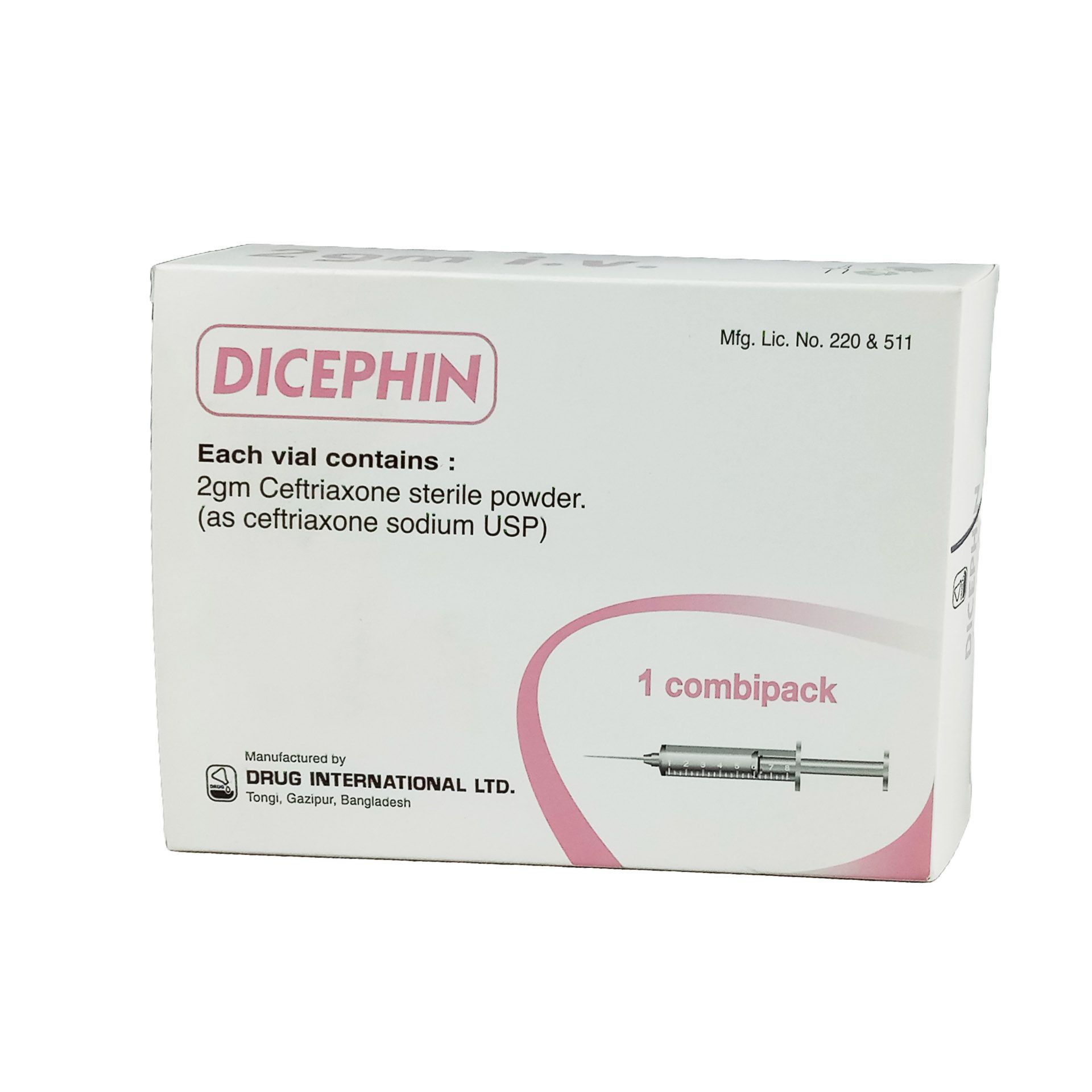 Dicephin IM 2gm/vial Injection