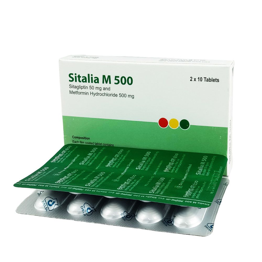 Sitalia M 500mg+50mg Tablet