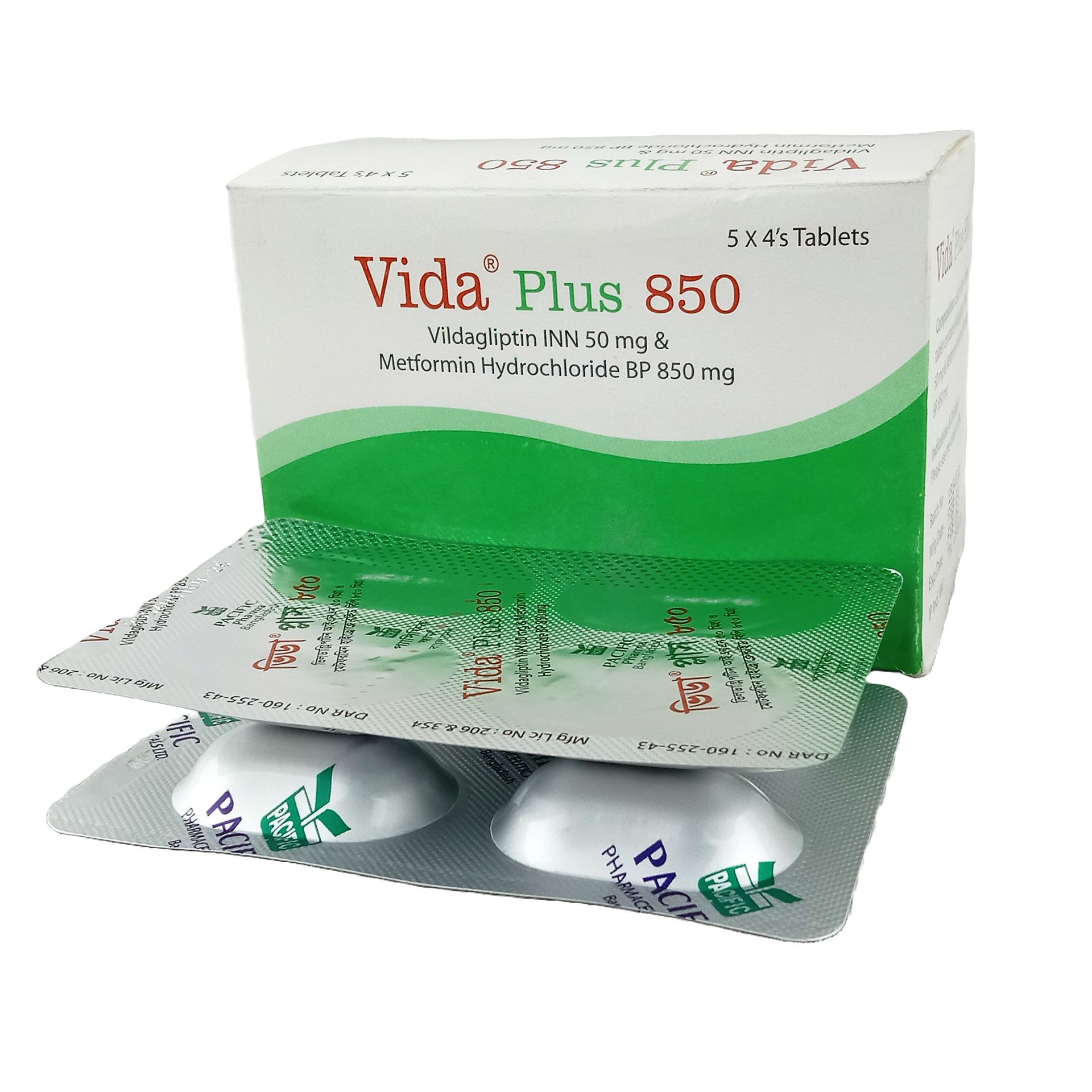 Vida Plus 850mg+50mg Tablet